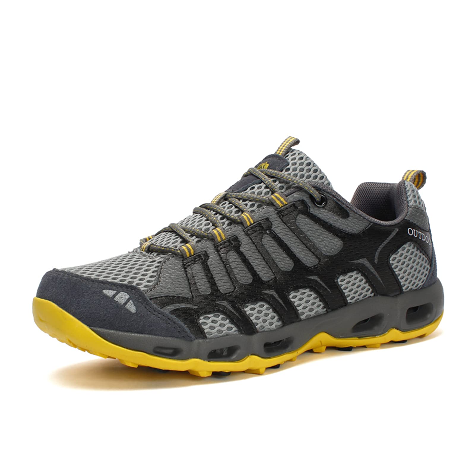 RUNMAXX Men's & Women's Hiking Shoes - Lightweight Quick-Drying Water Shoes for Fishing, Aqua Sports & Outdoor Activities - Breathable Mesh Barefoot Sneakers for Trail Running, Beach Walking & Camping