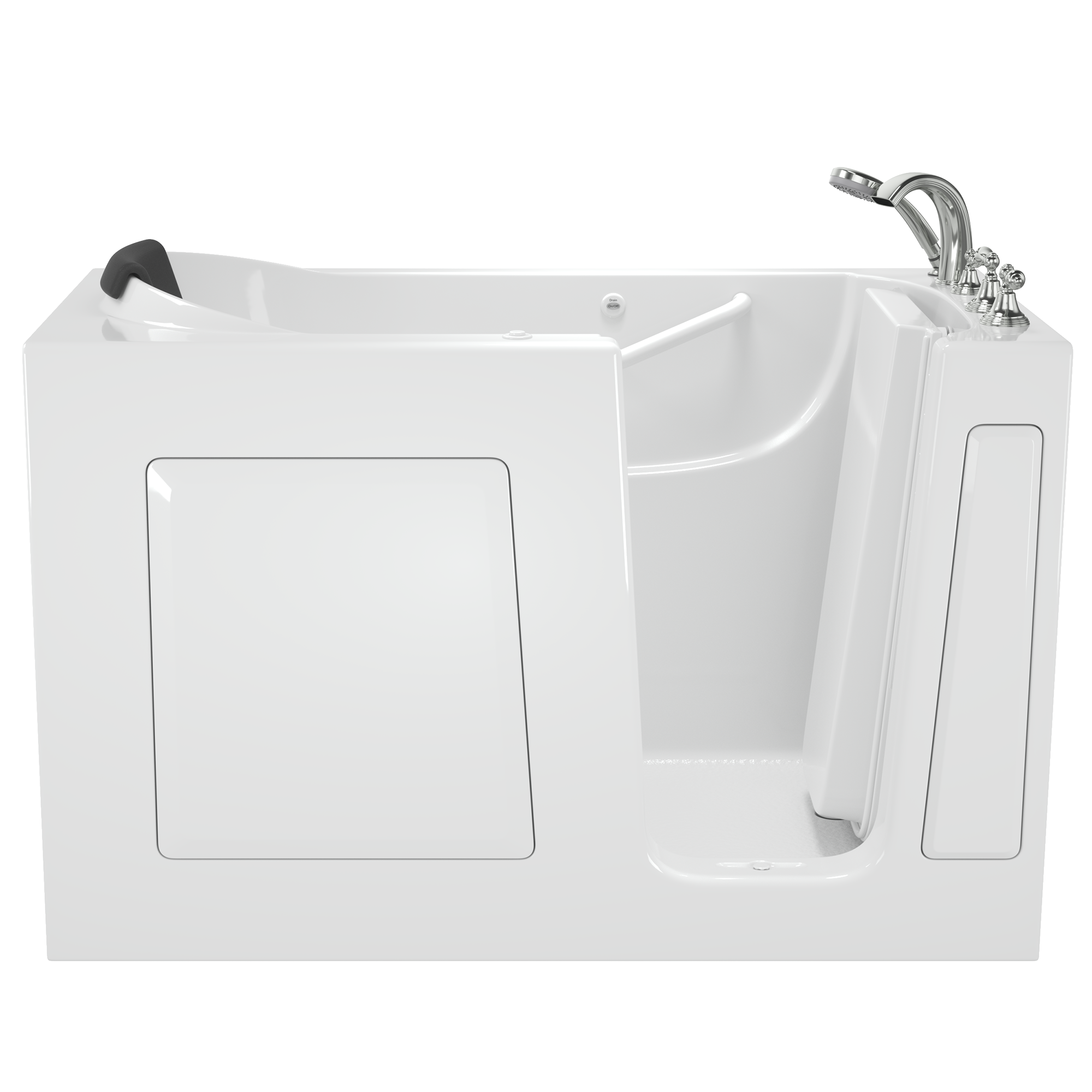Premium 30 x 60 Inch Gelcoat Walk-in Bathtub with Whirlpool Jets - Right Hand Drain & Faucet Included - Ideal for Elderly & Mobility Needs, Spa-Like Relaxation at Home
