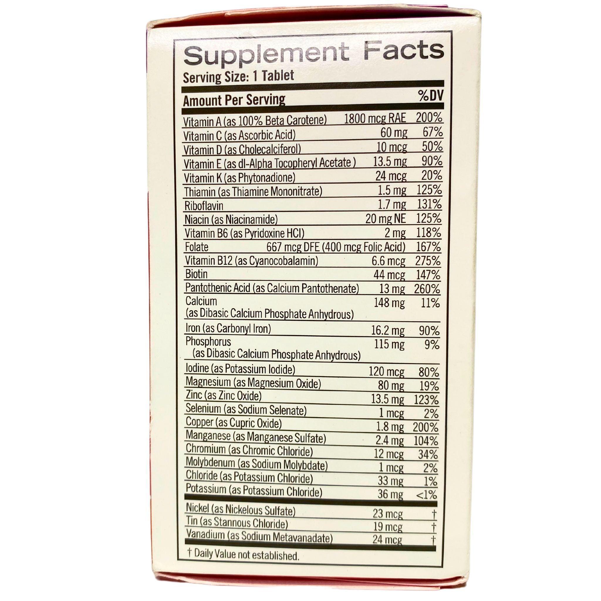 Geritol Multivitamin & Multimineral Supplement - 26 Essential Vitamins & Minerals for Adults - Immune Support & Energy Boost (20 Count) - Daily Nutrition for Active Lifestyle & Wellness