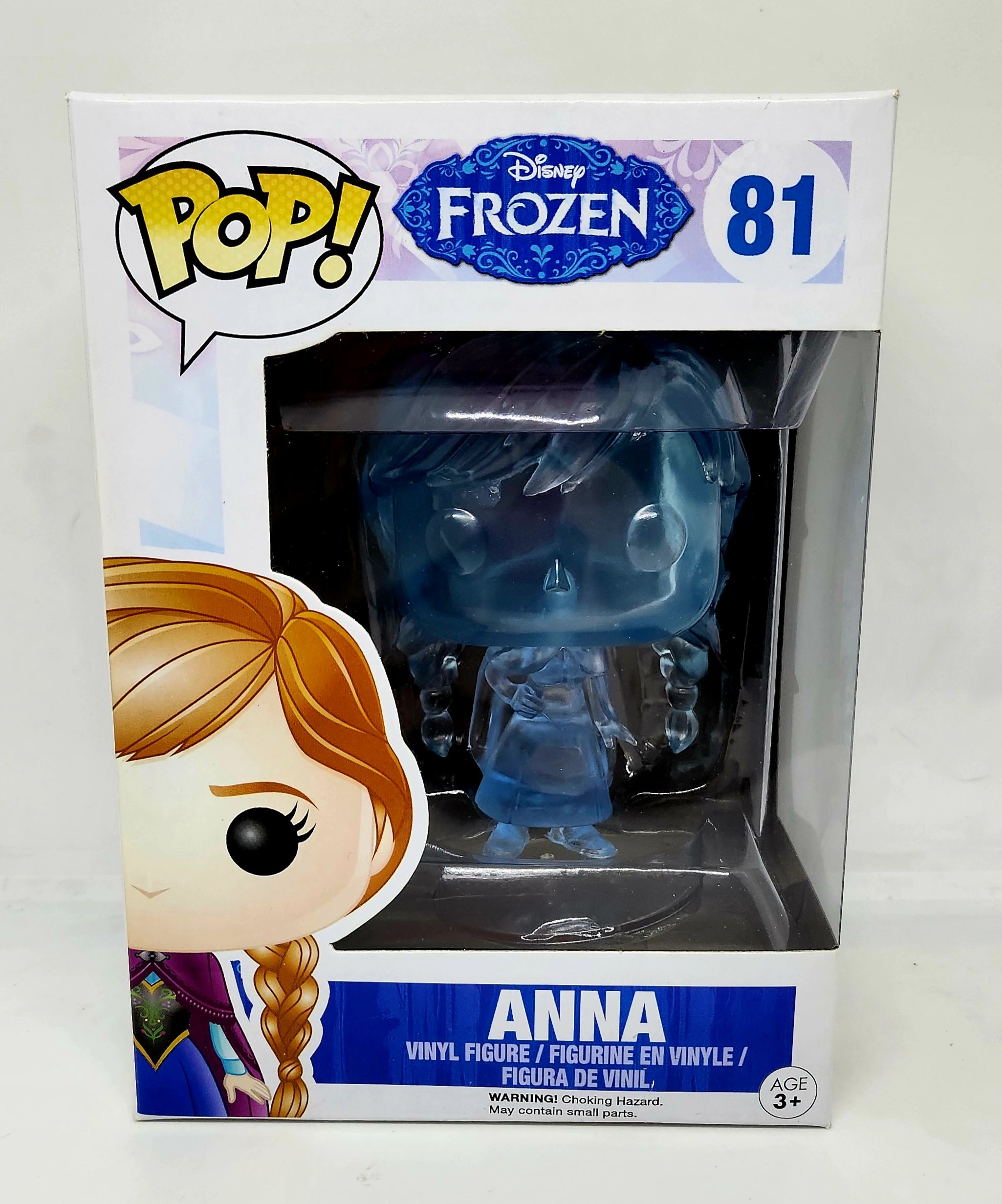 Disney Frozen Anna Translucent Pop Vinyl Figure - Collectible Toy for Disney Fans, Perfect for Display, Gifts & Home Decor