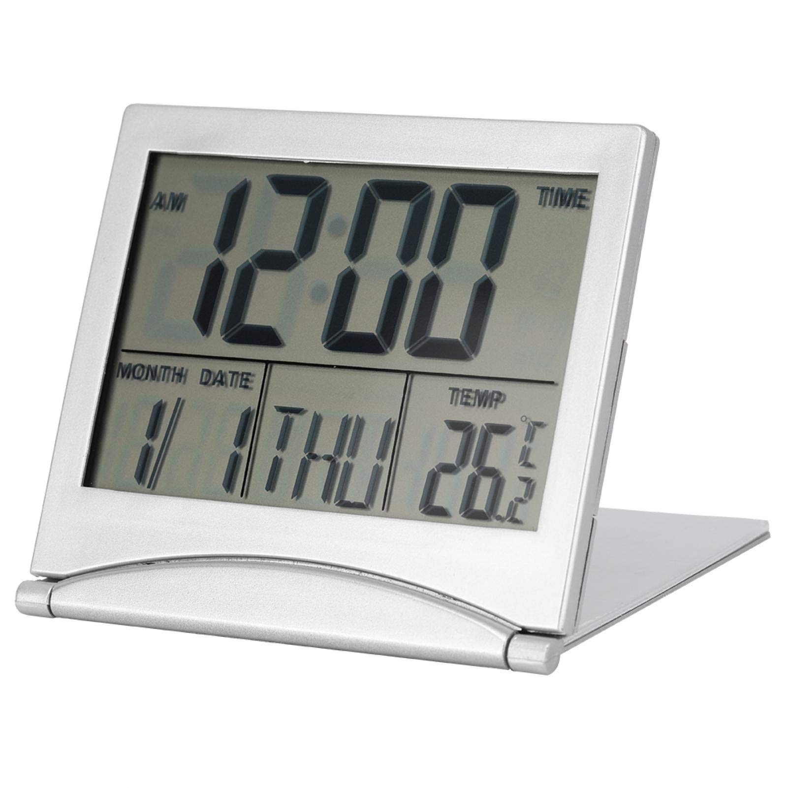 Portable Digital Alarm Clock with Snooze & Temperature Display - Perfect for Bedroom, Office, and Travel | Compact Design for Home & On-the-Go Use