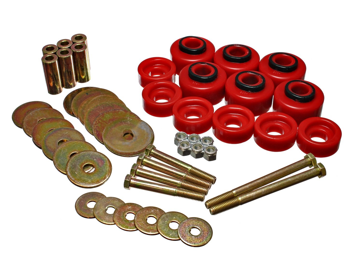 Energy Suspension 4.4113R Body Mount Set - Compatible with 2WD & 4WD Standard Cab Trucks | Durable Rubber Bushings for Smooth Ride & Vibration Reduction | Perfect for Off-Roading, Towing & Daily Driving