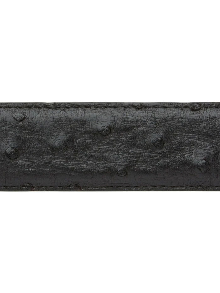 Lucchese W6011 Men's Full Quill Ostrich Leather Belt in Black - Premium Western Style Accessory for Cowboy Boots & Jeans