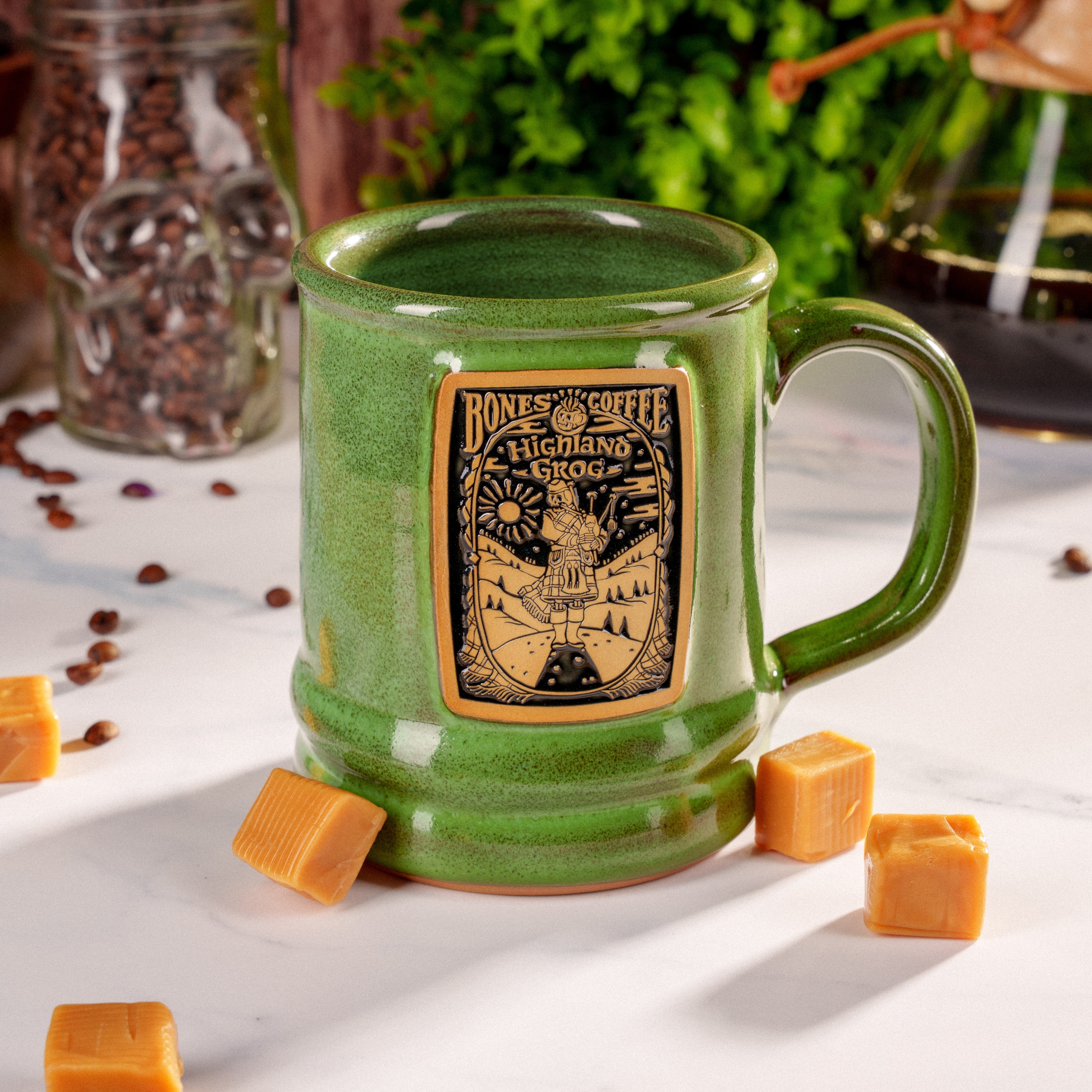 Handmade Highland Grog Ceramic Mug - Rustic Coffee Cup for Tea, Hot Chocolate & Craft Beer - Perfect for Cozy Home, Cafe & Camping Use