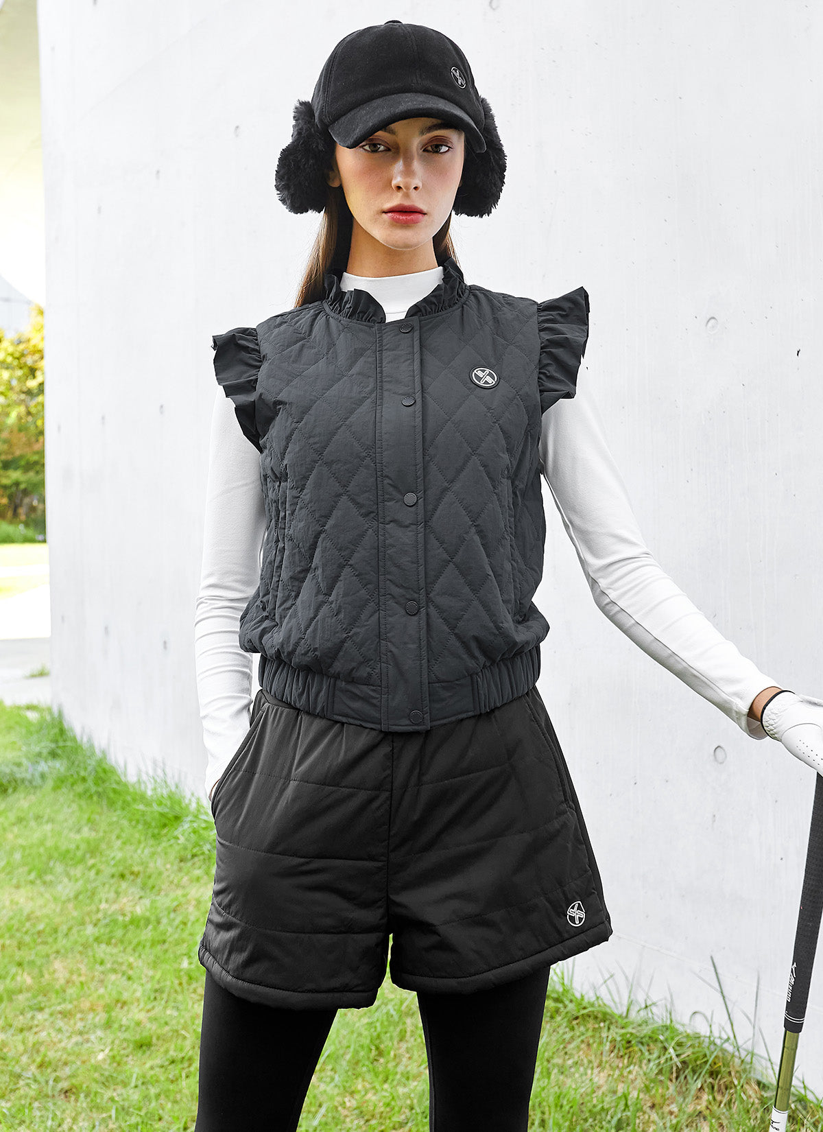 Stylish Quilted Ruffle Trim Vest for Women | Fashionable Layering Piece | Perfect for Fall Outfits, Office Wear & Casual Chic Looks