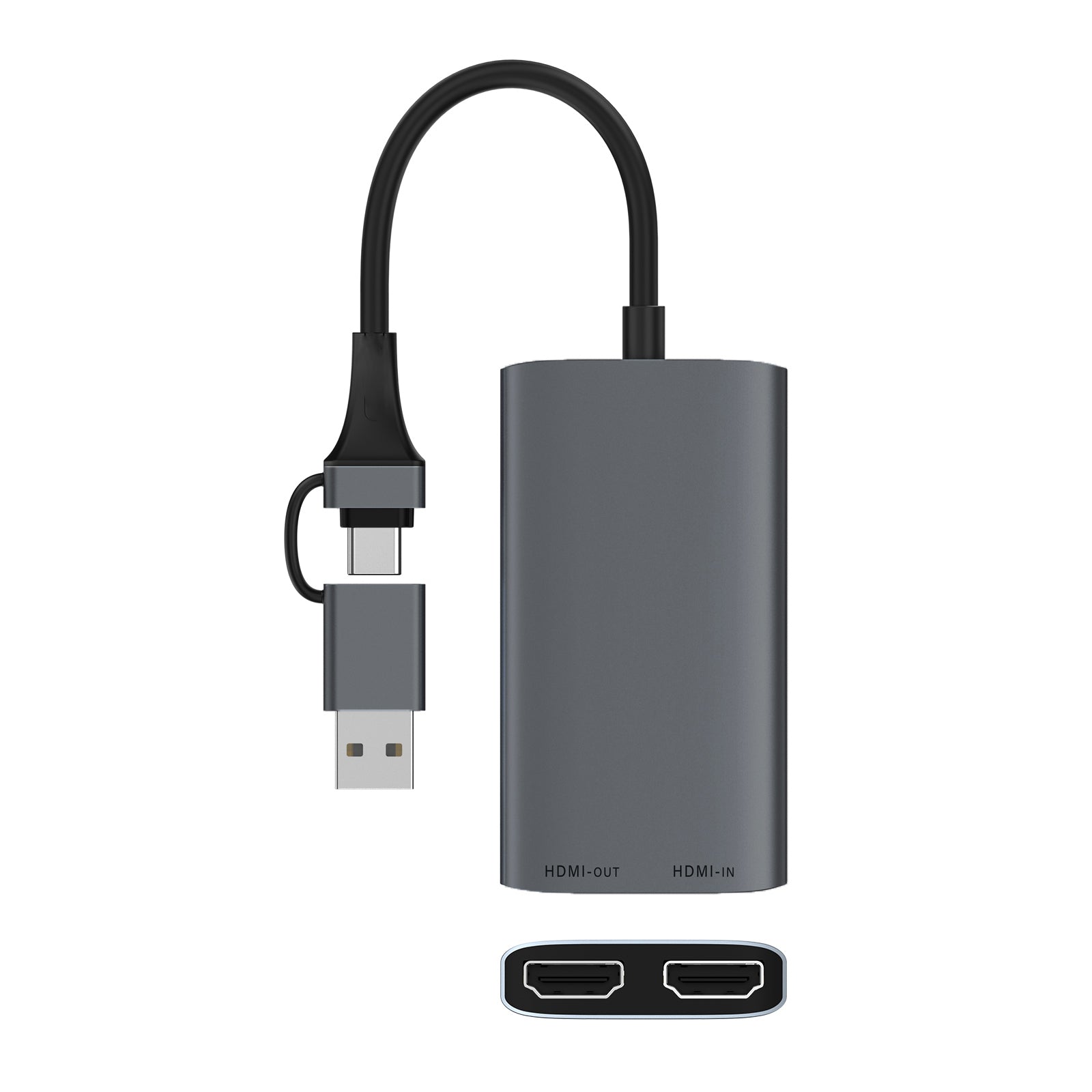1080P 60fps HDMI Video Capture Card - 4K HDMI Loop Out, USB 3.0 & Type C Compatible for Live Streaming, Gaming & Video Recording