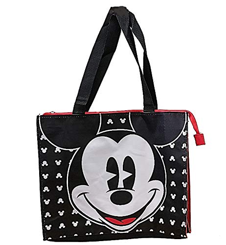 Disney Mickey Mouse Big Face Tote Bag - Large Capacity Canvas Shopping Bag for Women, Beach, Grocery & Travel | Cute Disney Character Tote for Daily Use