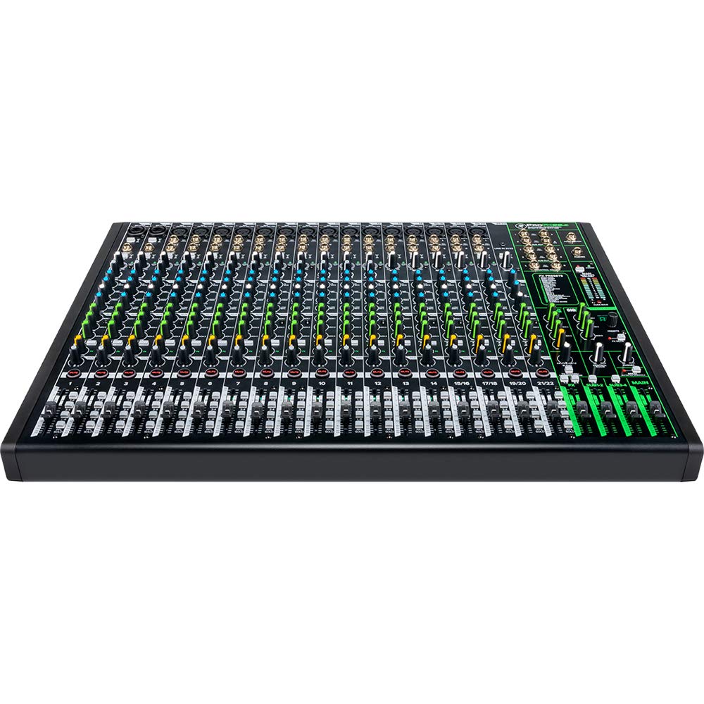 Mackie ProFX22v3 22-Channel Professional Audio Mixer with USB, Tascam Closed-Back Studio Headphones & Deco Gear Hard Case Bundle - Perfect for Live Performances, Studio Recording & Podcasting