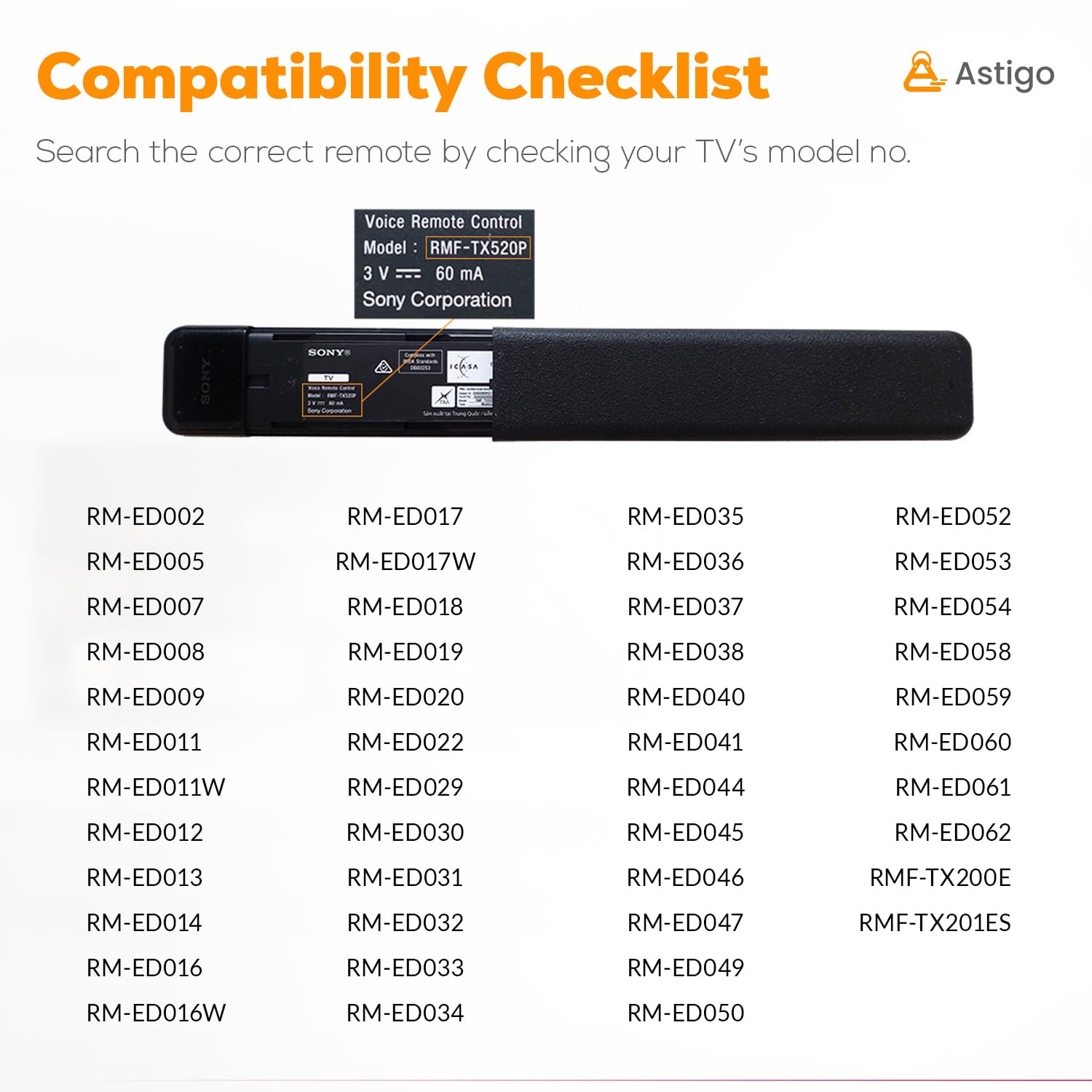 Universal Sony LCD/LED TV Remote Control Replacement - Compatible with Most Sony Smart TVs (Perfect for Living Room, Bedroom & Home Theater Setup)