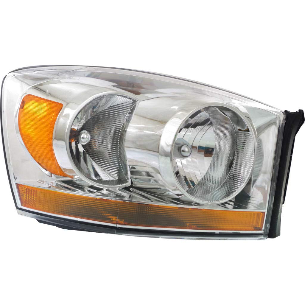 2006 Dodge Ram 1500 Passenger Side Headlight Assembly with Bulbs - DOT Certified (Part #CH2519114 | 55077794AD, 55077794AB, 55077794AC) - Perfect for Night Driving & Enhanced Visibility
