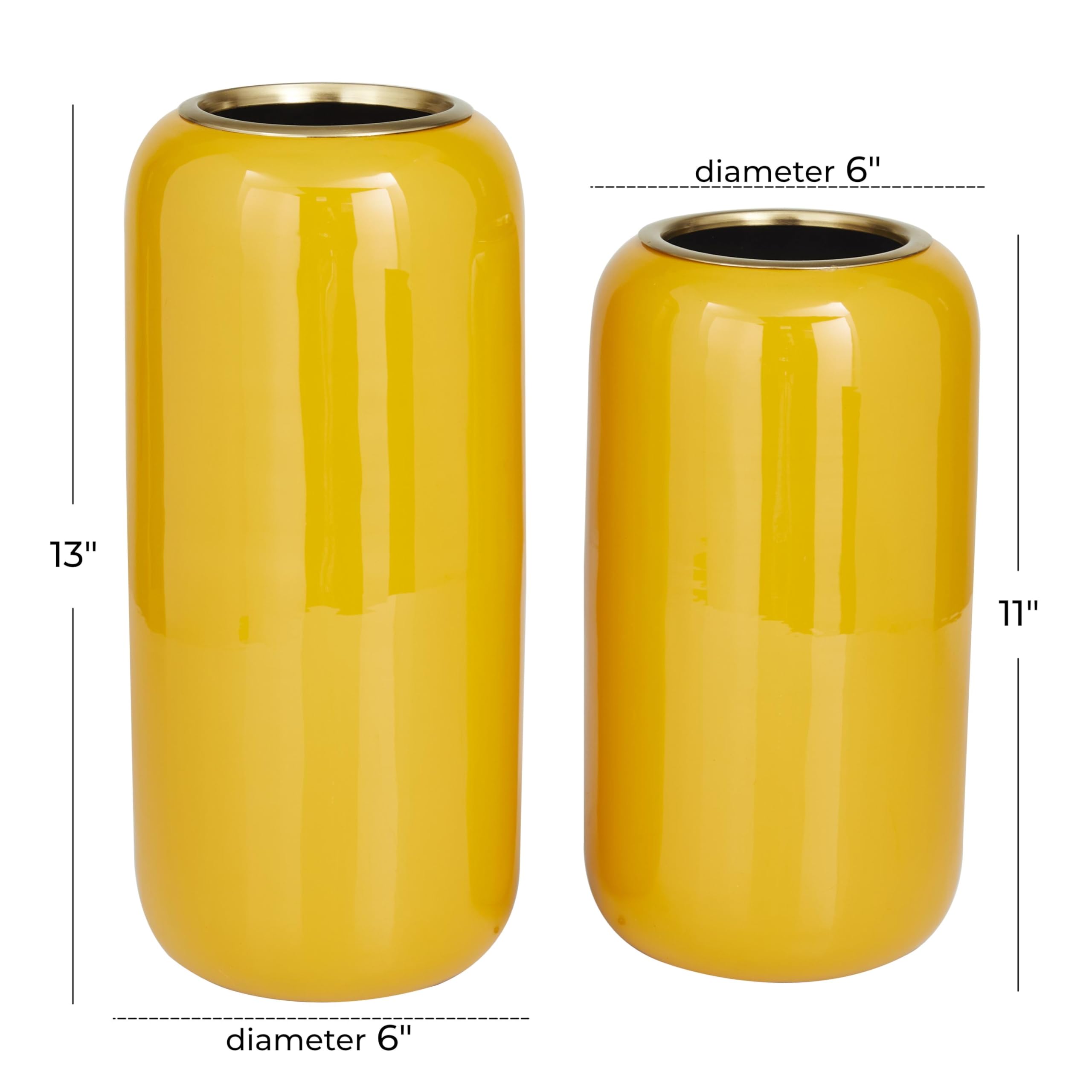 Novogratz Metal Decorative Vase Set of 2 - 11