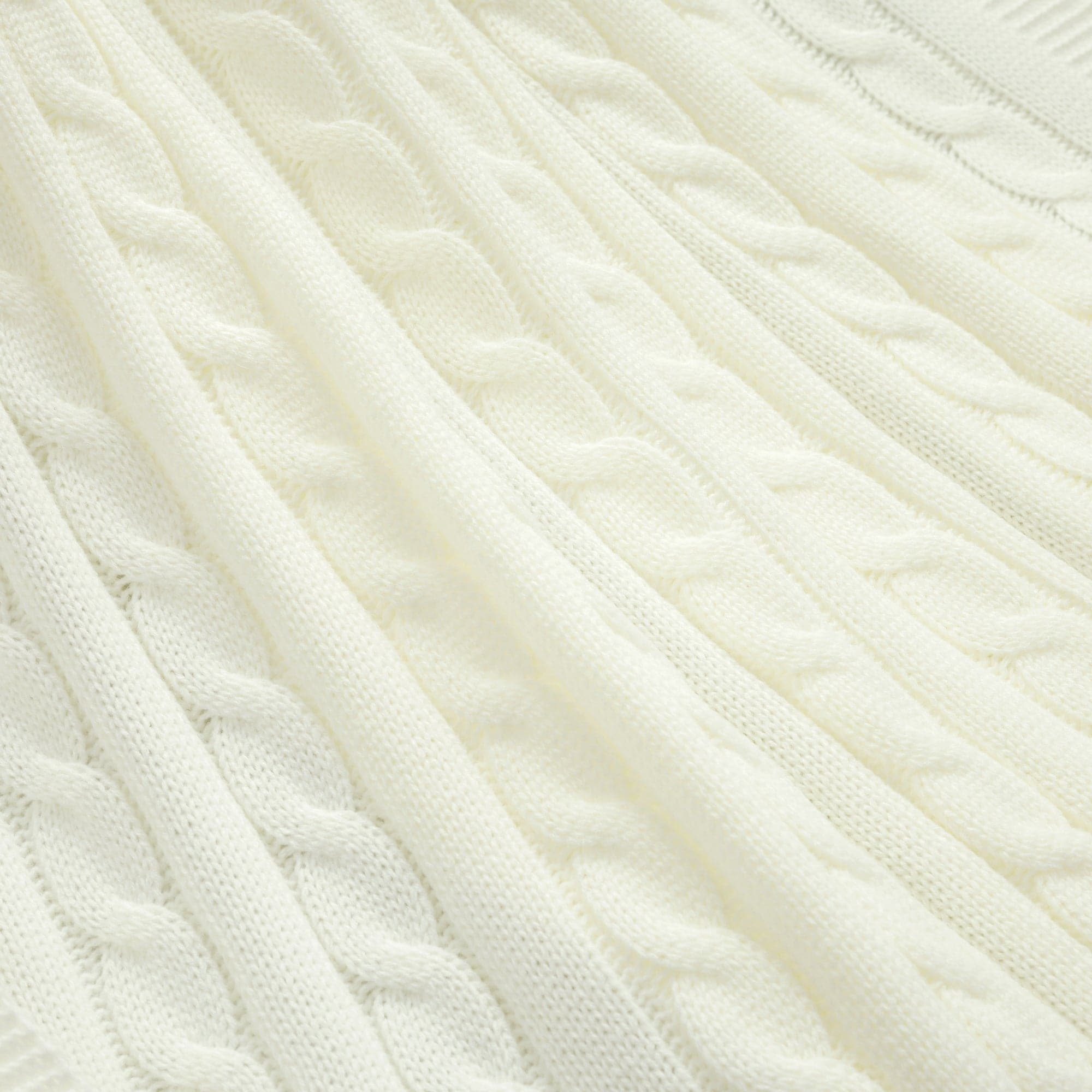 Soft Knitted Cable Blanket - Cozy & Warm Throw Coverlet for Bed, Sofa & Couch - Perfect for Winter Nights, Movie Time & Home Decor