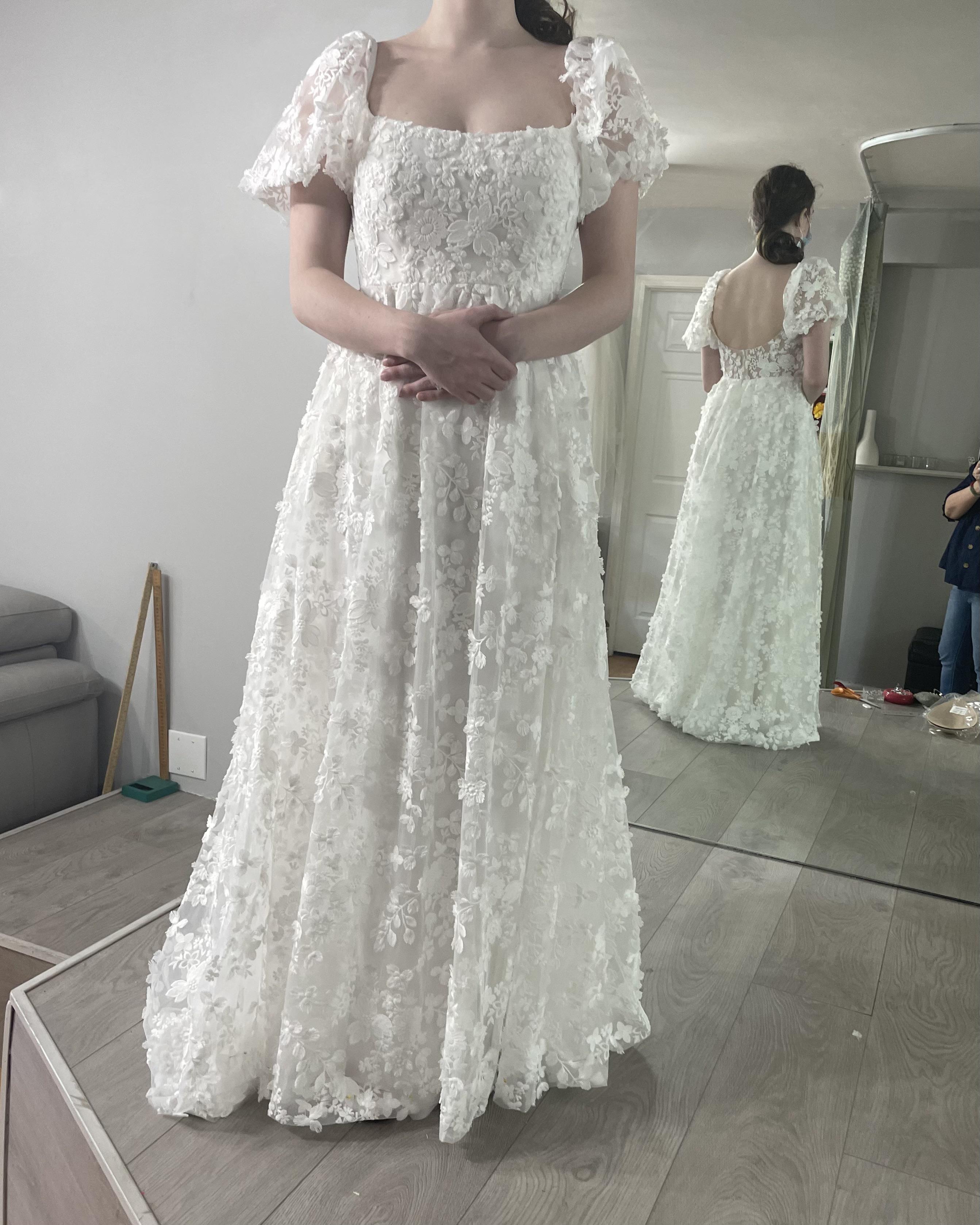 BHLDN Willowby Lilia Gown - Elegant Wedding Dress with Lace Details for Bridesmaids & Formal Events | Perfect for Beach Weddings & Evening Galas