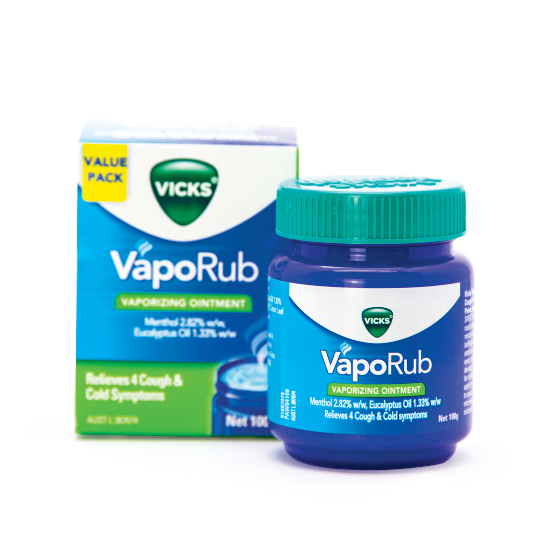 Vicks VapoRub 100g - Soothing Chest Rub for Cough & Cold Relief - Perfect for Nighttime Use & Congestion Relief