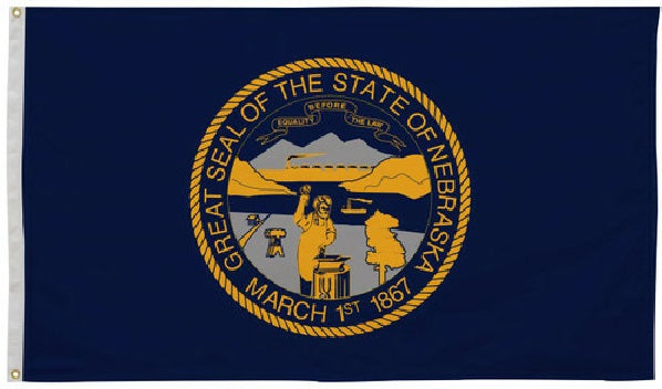Nebraska State Flag 12x18 Inches - Durable Printed Nylon Outdoor/Indoor Flag for Home, Office & Events