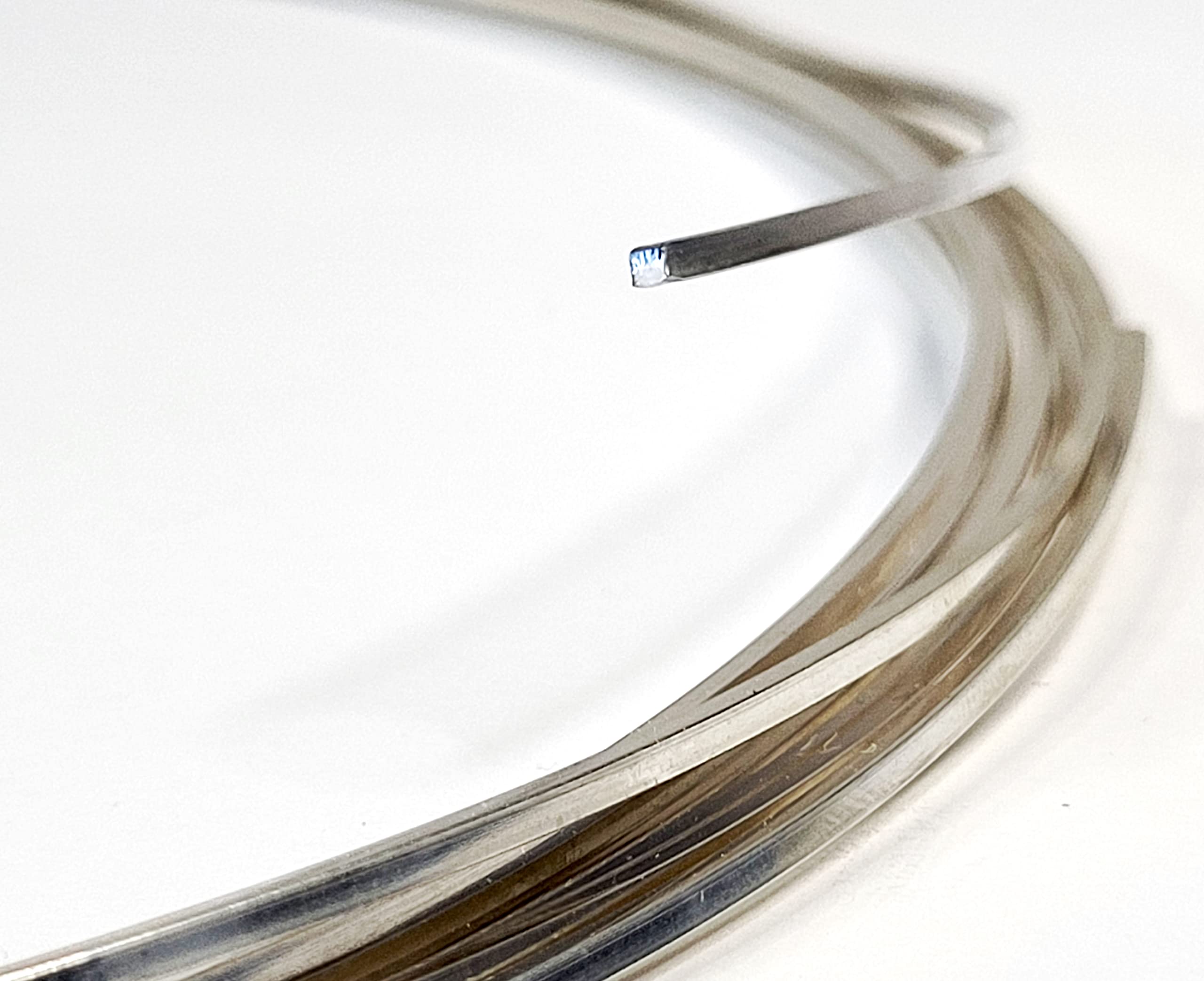 14 Gauge Square Dead Soft 925 Sterling Silver Wire - 4 Feet Jewelry Making Supplies for DIY Rings, Bracelets & Necklaces - Premium Craft Wire for Beading & Wire Wrapping Projects