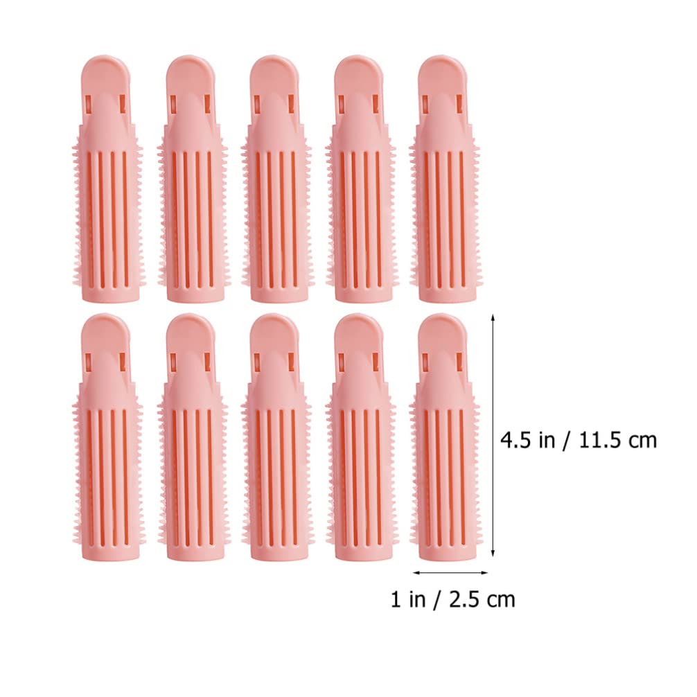 FOMIYES 10pcs Hair Root Clips & Rollers Set - Volumizing Bangs & Roots Hair Styling Tools with ABS Natural Hairbrush for Wavy Hairstyles - Perfect for Salon, Home Use & Travel Styling