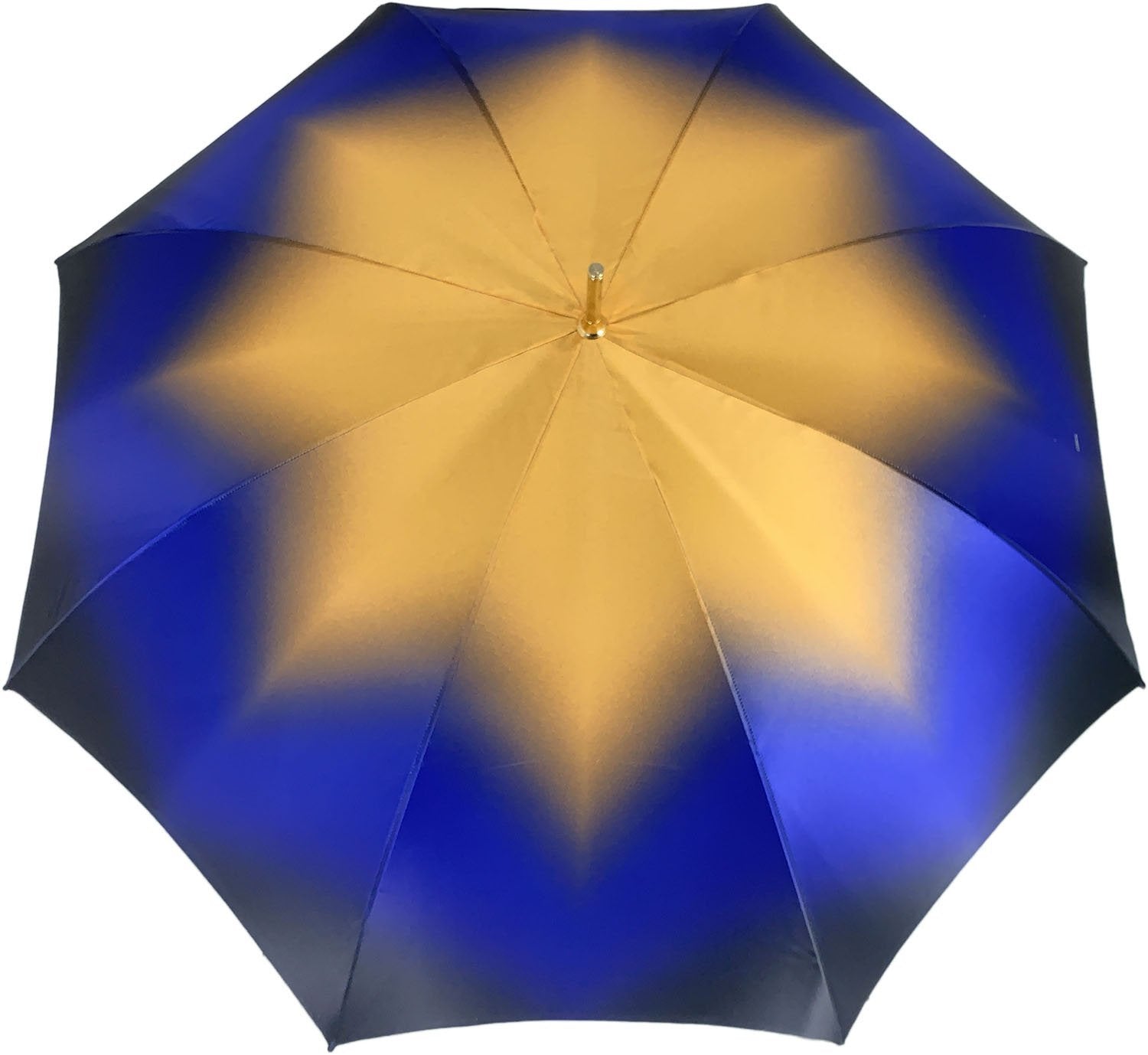 Premium Blue Umbrella with Double Cloth & Abstract Pattern - Windproof & UV Protection for Outdoor, Beach, and Daily Use