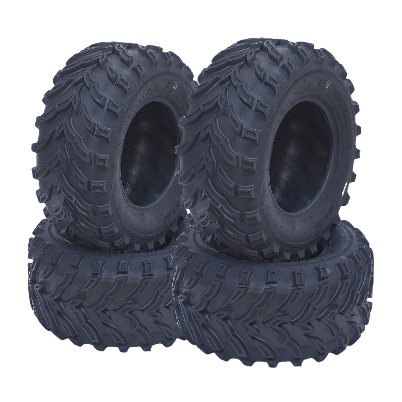 Set of 4 ATV/UTV Tires - 25x8-12 Front & 25x10-12 Rear All-Terrain Tires - 6 PR Tubeless - Perfect for Off-Roading, Hunting & Farm Work
