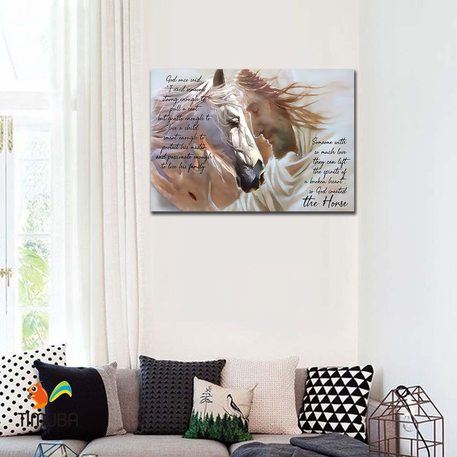 Inspirational Wall Art with Motivational Quotes - Framed Canvas Art for Office, Home & Gym Decor - Horse Design Positive Saying Wall Decor (28x40 Inches) - Perfect for Living Room, Bedroom & Workspace Motivation