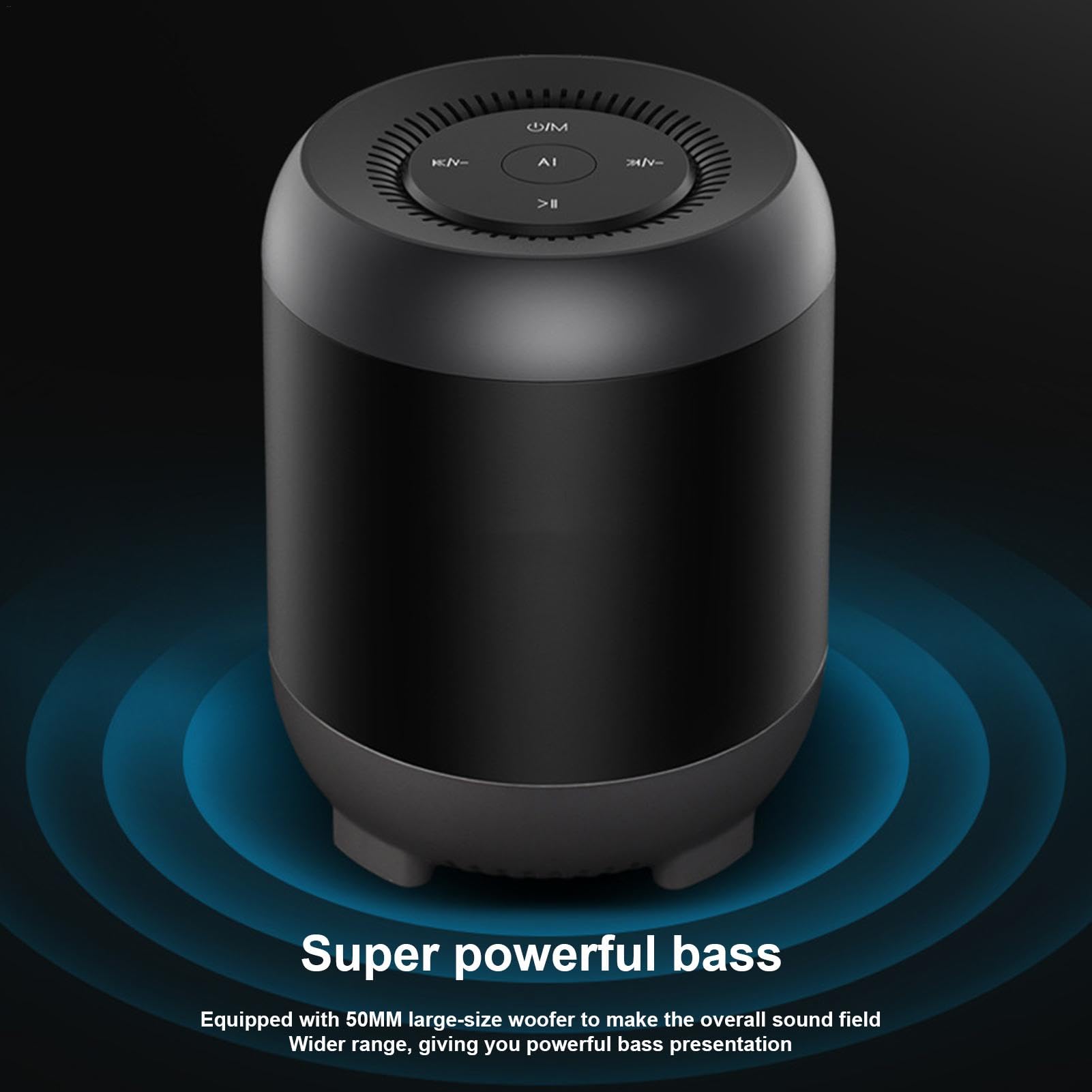 Smart Desk Speaker with Subwoofer - Voice Control & Memory Card Function - Desktop Sound Control Speaker for Office, Home, Camping - Perfect for Work, Music & Outdoor Entertainment