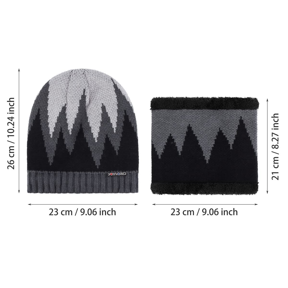 Warm Winter Beanie Hat and Scarf Set for Men & Women - Fleece Lined Knit Skull Cap with Neck Warmer - Perfect for Skiing, Snowboarding & Cold Weather Outdoor Activities