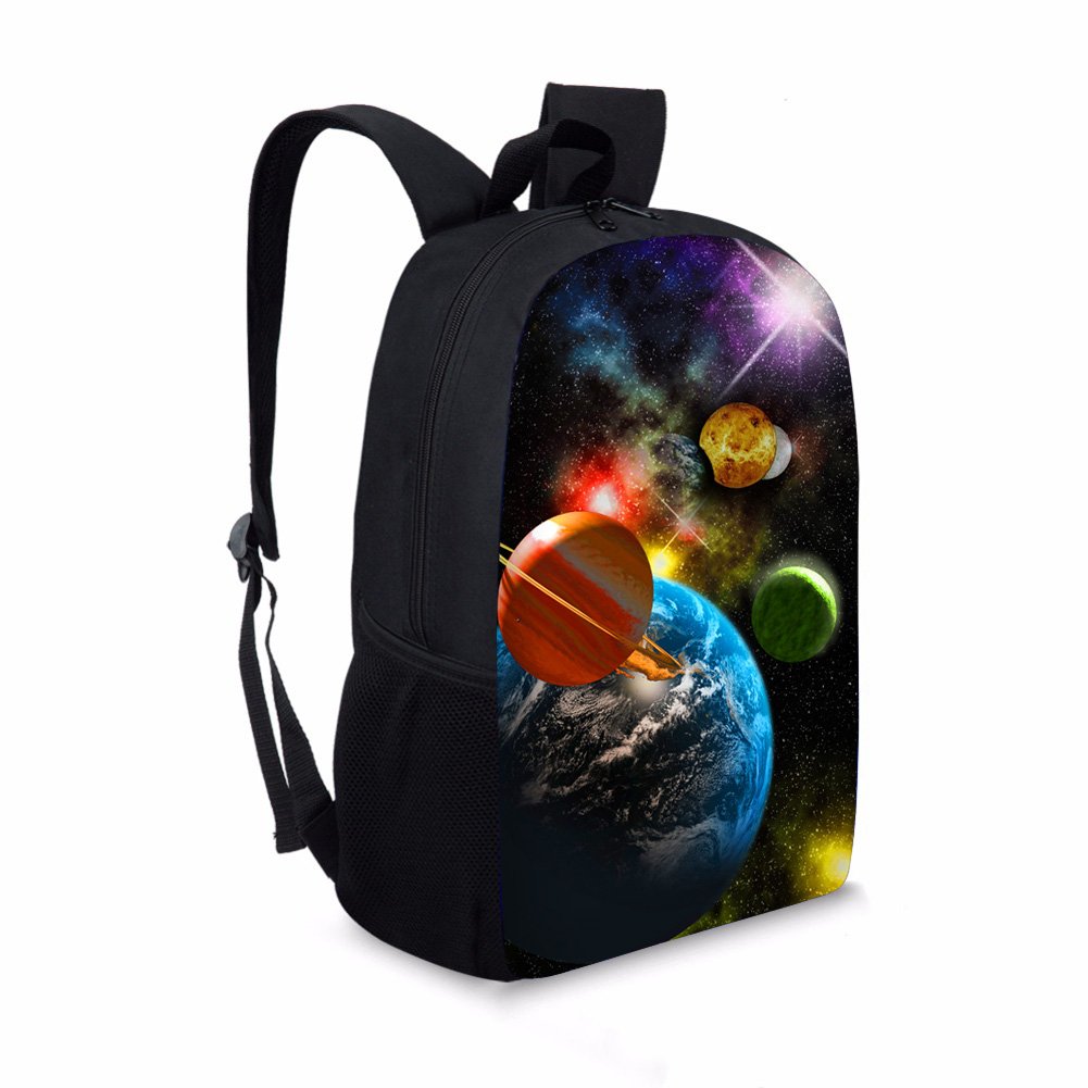 Coloranimal Fashion Galaxy Backpack with Universe Planets Print - Stylish School Backpack for Kids & Teens - Perfect for School, Travel, and Everyday Use
