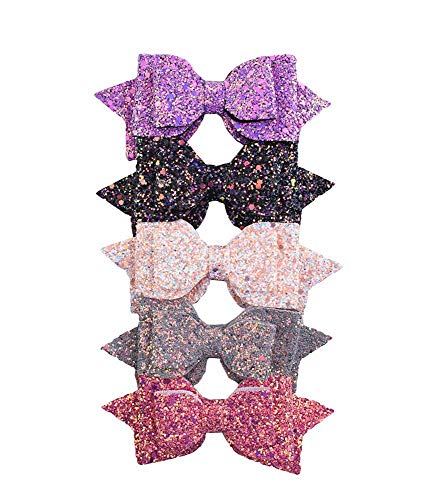 5pcs hair bow clips-B