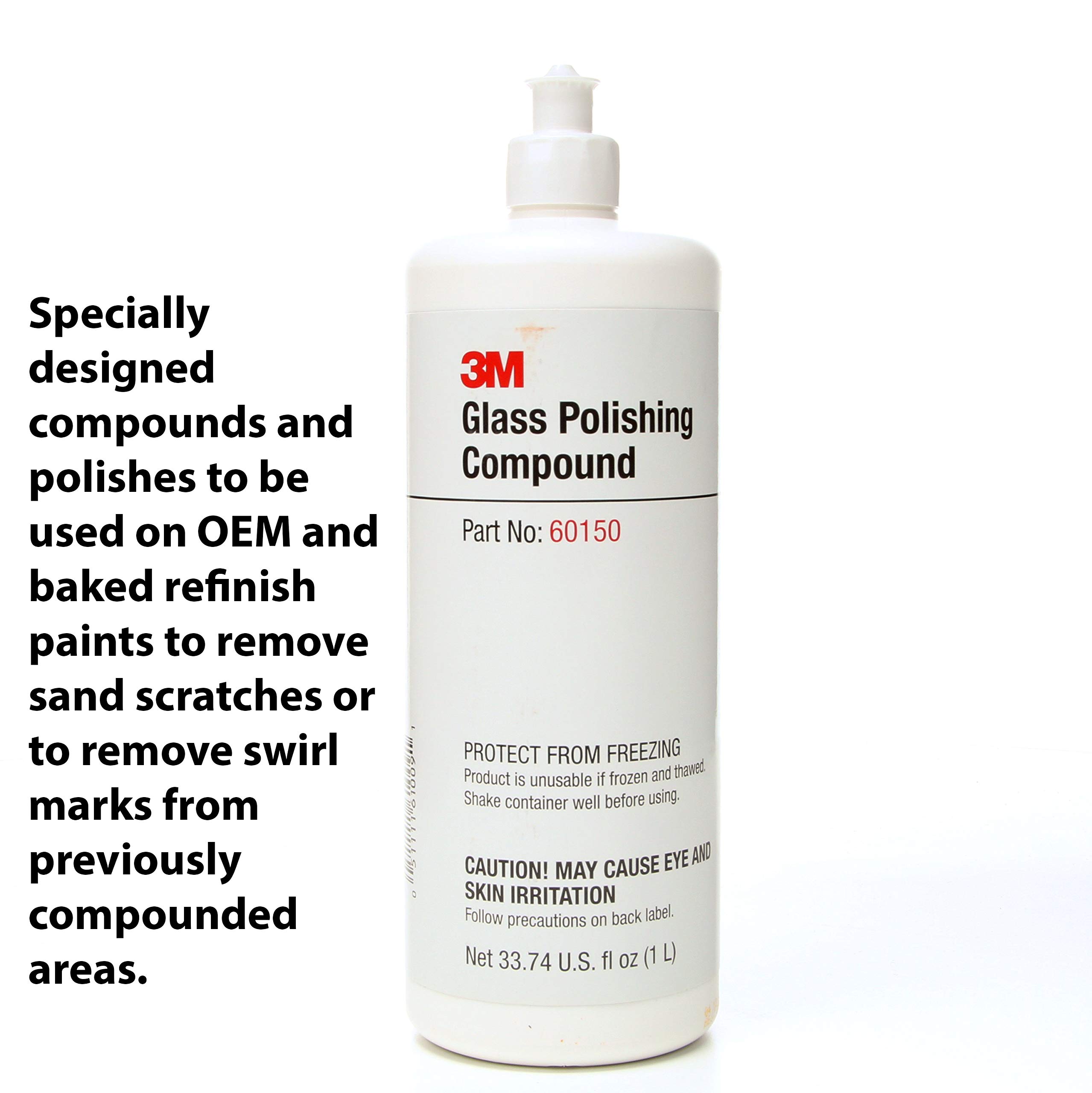3M Cerium Oxide Glass Polishing Compound – Defect Repair & Scratch Remover for Glass, Windshield, Mirrors – Permanently Removes Fine Scratches, Swirl Marks, Water Spots – Perfect for Auto Glass, Windows, and Glassware Restoration