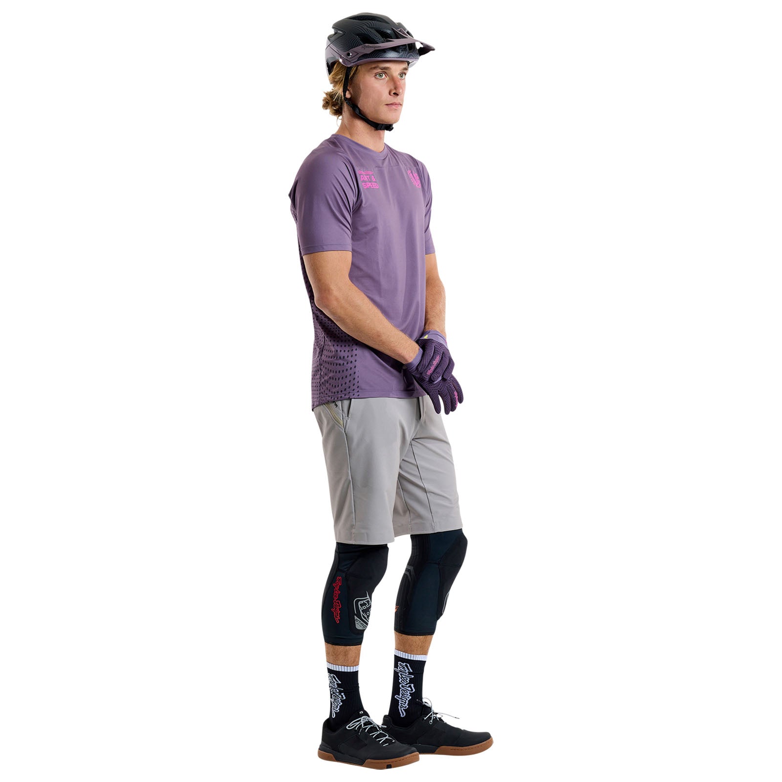 Skyline Short Sleeve Jersey - Breathable Athletic Shirt for Men & Women - Radioscape Deep Purple - Perfect for Running, Gym Workouts & Outdoor Activities