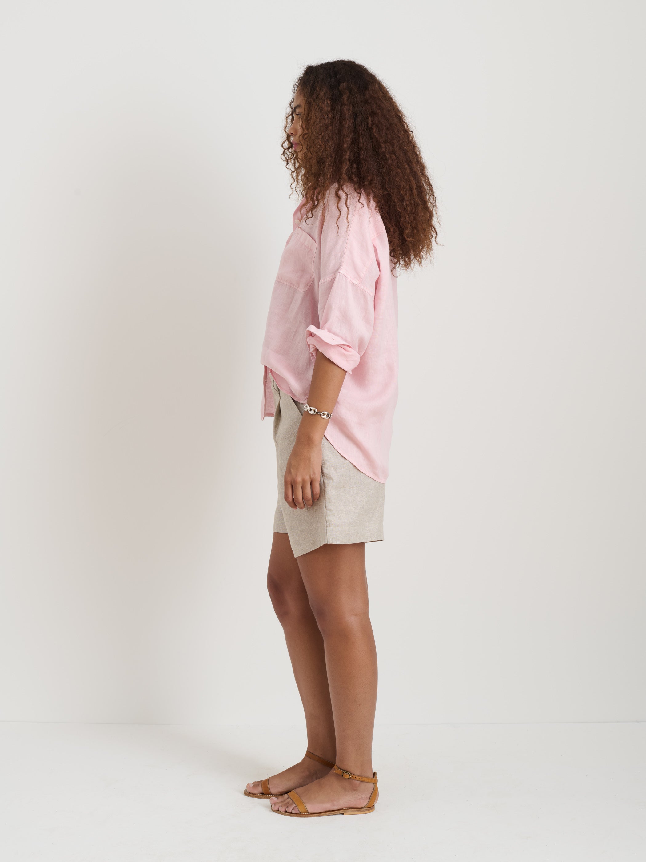 Linen Jo Shirt for Women - Breathable & Stylish Summer Blouse - Perfect for Casual Outings, Beach Trips, and Office Wear
