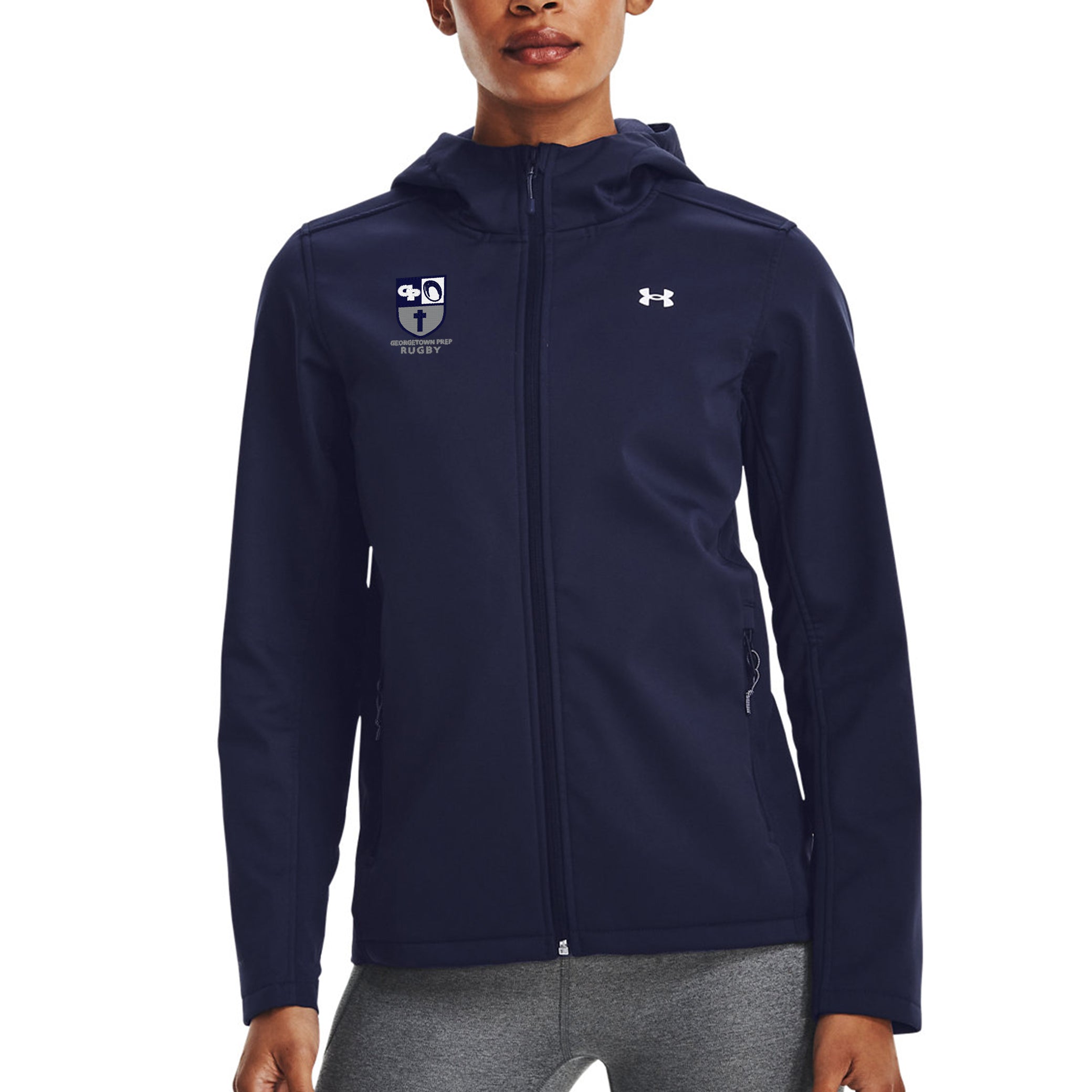 Georgetown Prep Coldgear Infrared Hooded Jacket for Women - Warm Winter Outerwear for Running, Hiking & Outdoor Activities