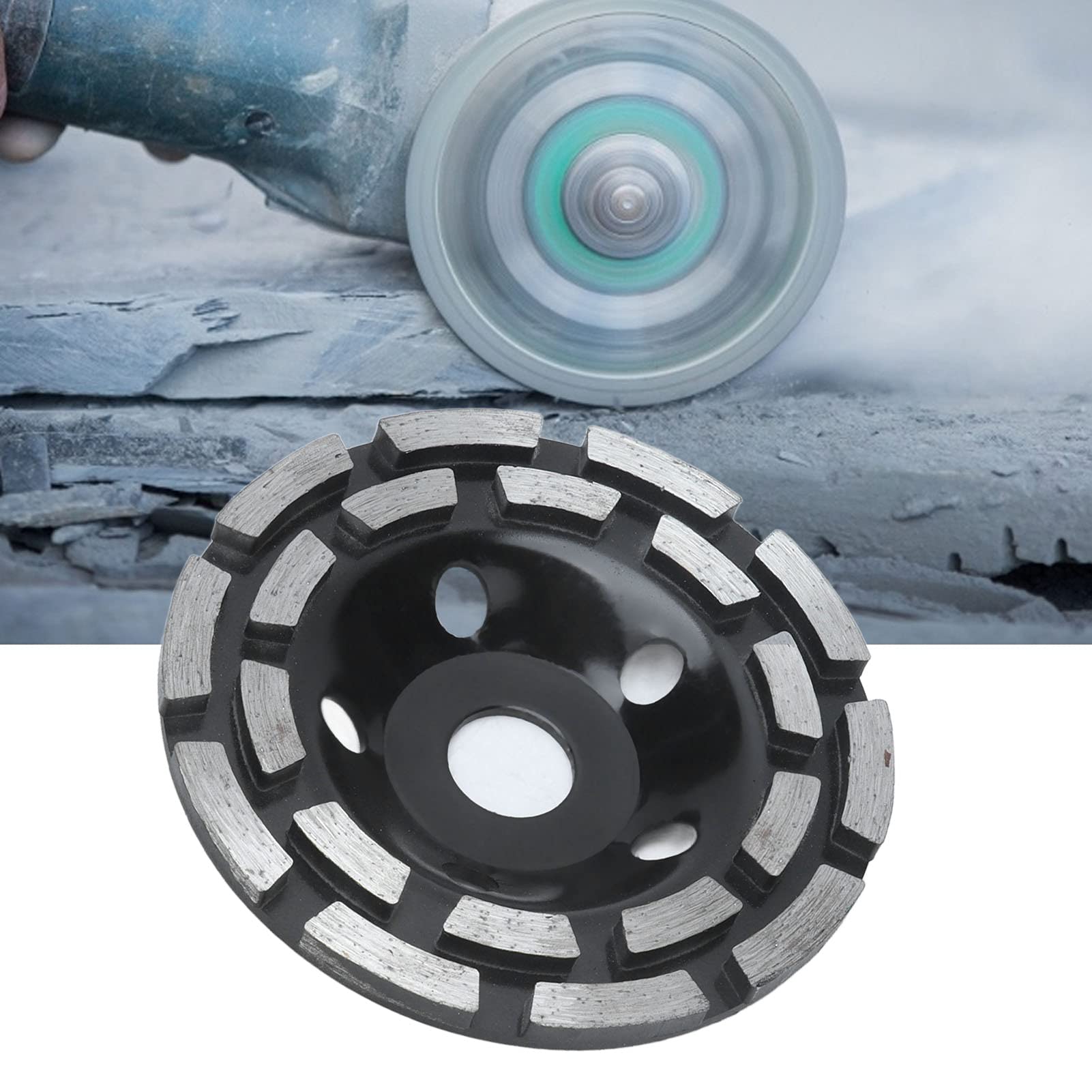 125mm Diamond Grinding Wheel for Stone & Concrete - Wet/Dry Cutting & Sandblasting Disc - Perfect for DIY Projects, Construction, and Metalworking