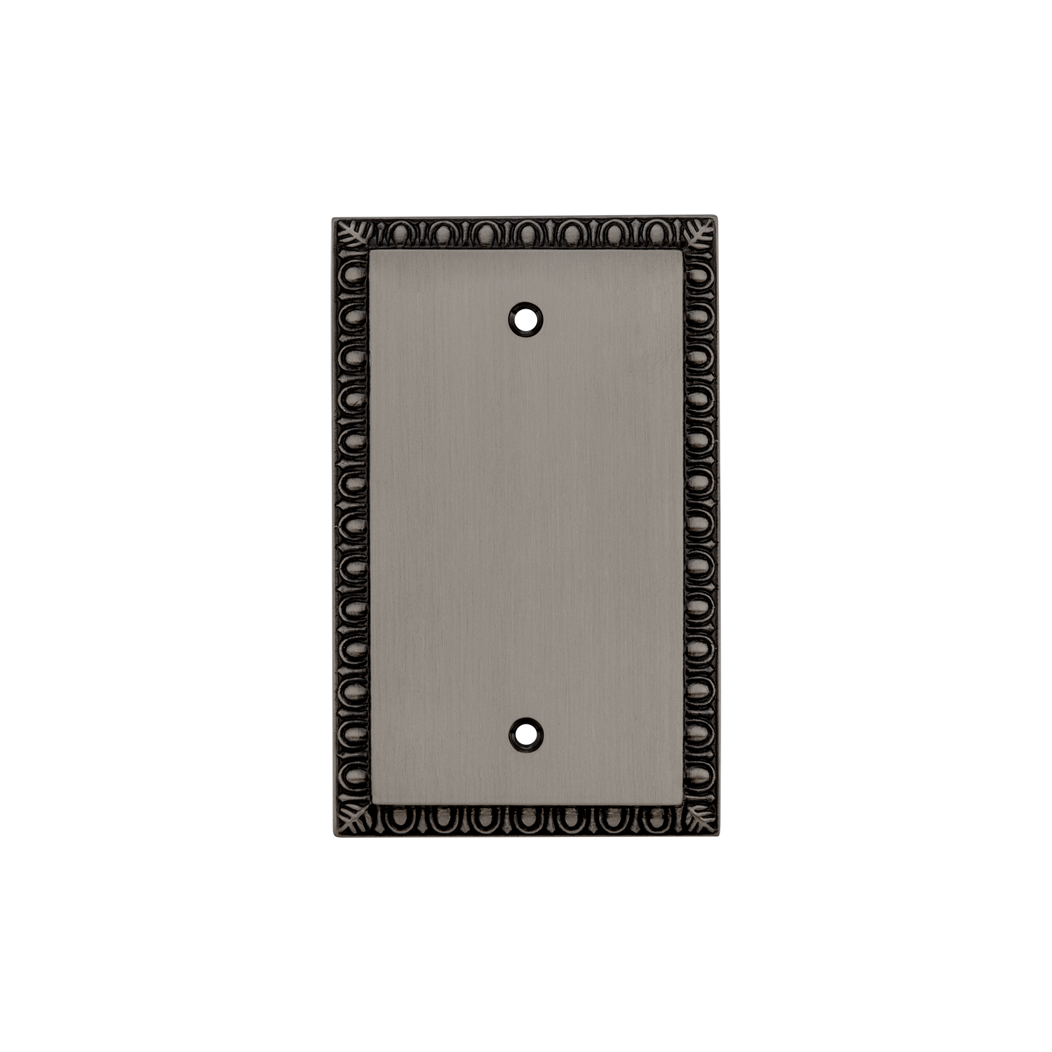 Antique Pewter Egg & Dart Switch Plate with Blank Cover - Vintage Style Wall Plate for Home Decor & Electrical Outlet Covers
