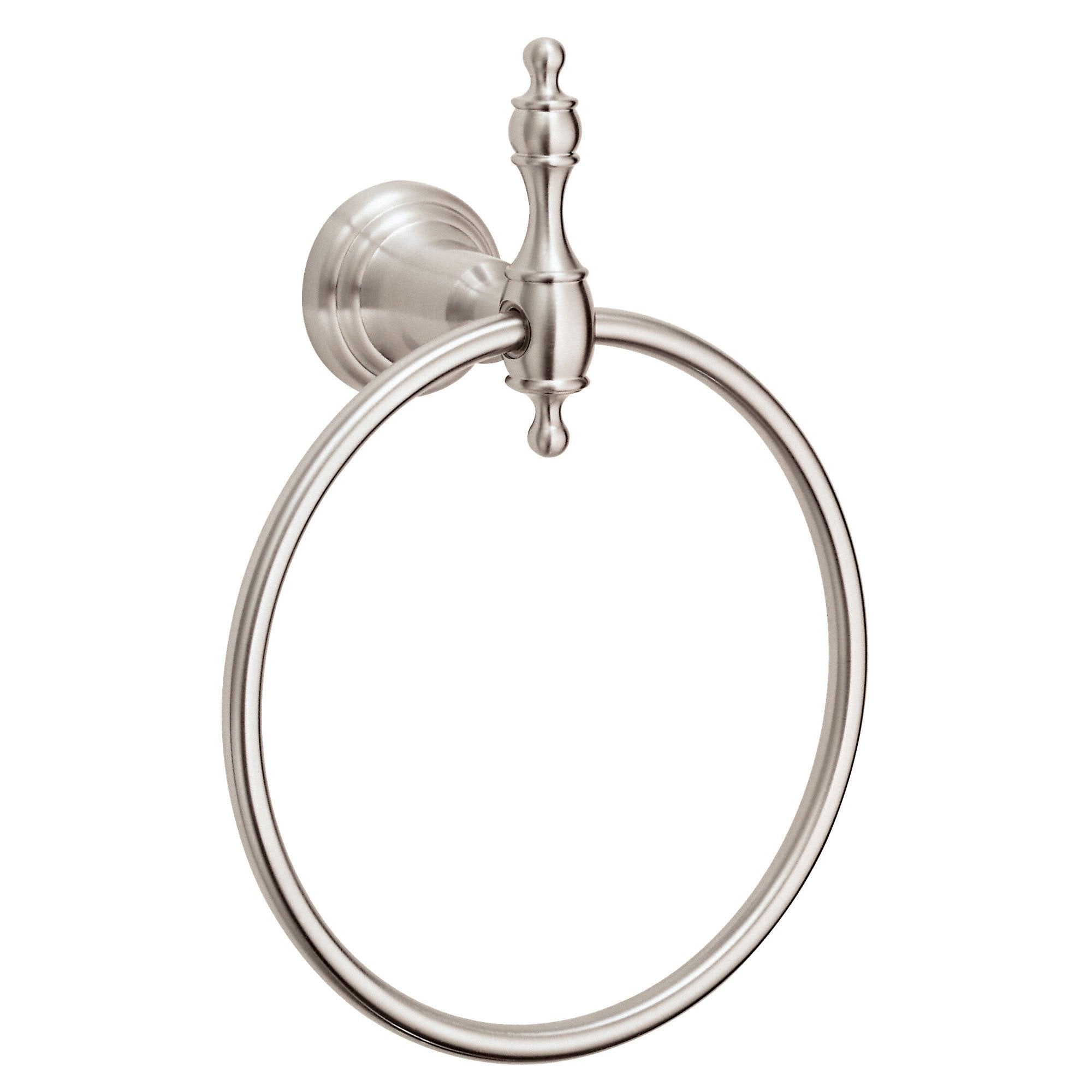 Danze Sheridan Collection Brushed Nickel Wall Mounted Hand Towel Ring - Elegant Bathroom Accessory for Powder Rooms & Guest Baths