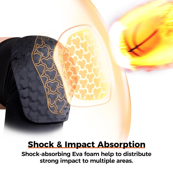 COOLOMG Basketball Knee Pads for Kids, Youth & Adults - Anti-Slip Compression Knee Sleeves for Sports Protection (1 Pair) - Perfect for Basketball, Baseball, Volleyball & Football Training