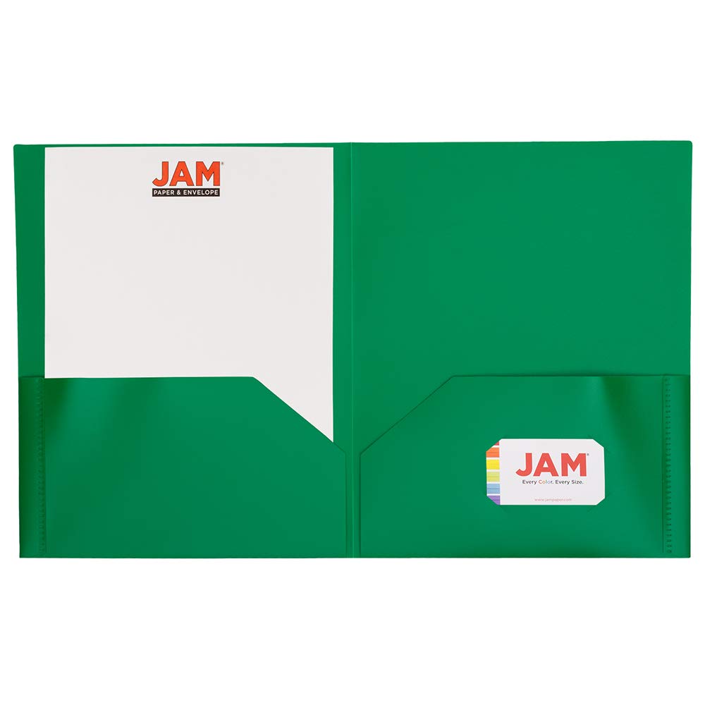 Durable Plastic 2 Pocket POP Folders for School & Office - Bulk Pack of 96 Green Folders - Perfect for Organizing Documents, Homework & Office Files