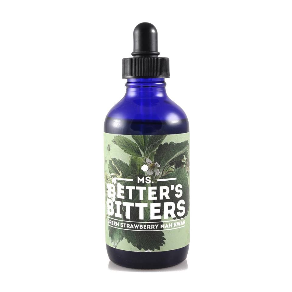 Ms Better's Bitters Green Strawberry 4oz | Organic Cocktail Bitters for Mixology, Mocktails & Home Bar | Perfect for Gin, Vodka & Craft Cocktails