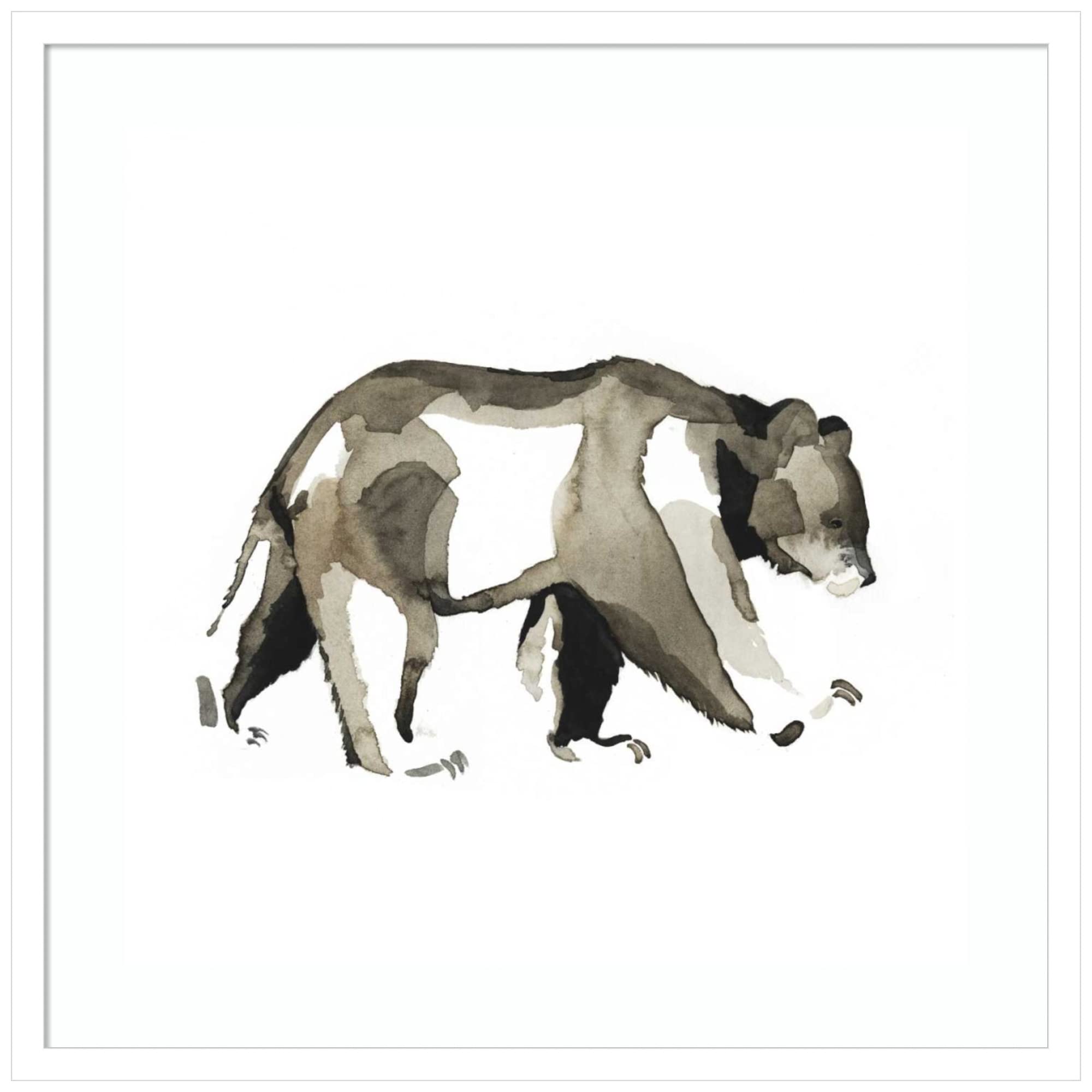 Grace Popp Watercolor Woodland IV Abstract Framed Wall Art Print - 25x25 Inches Modern Contemporary Home Decor for Living Room, Bedroom, Bathroom & Kitchen - Perfect for Nature-Inspired Interior Design & Housewarming Gifts
