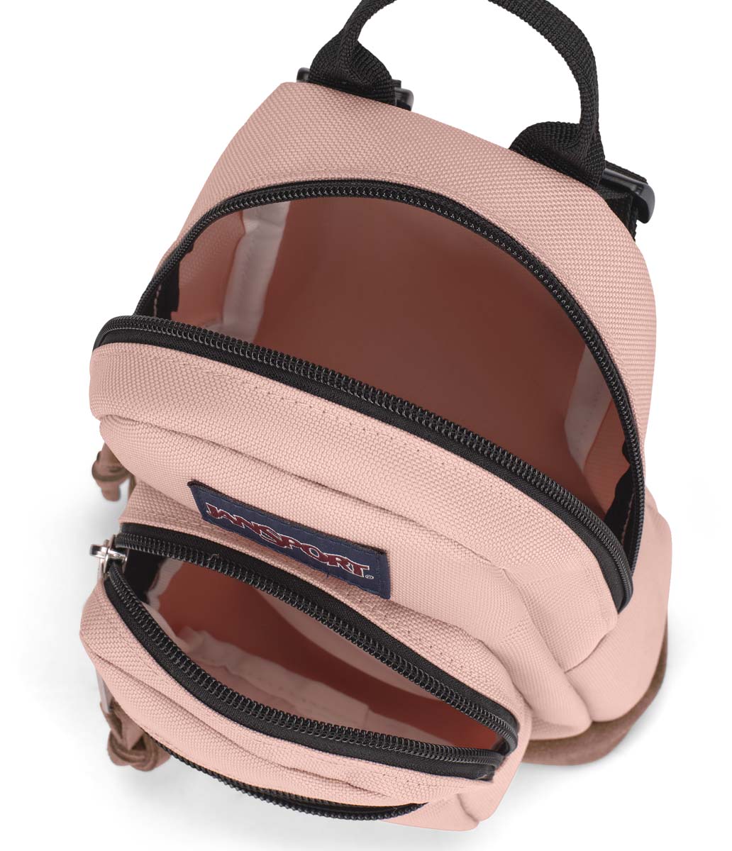 JanSport Right Pack Mini Backpack - Lightweight & Durable School Bag for Women & Teens, Misty Rose Color | Perfect for College, Travel & Everyday Use