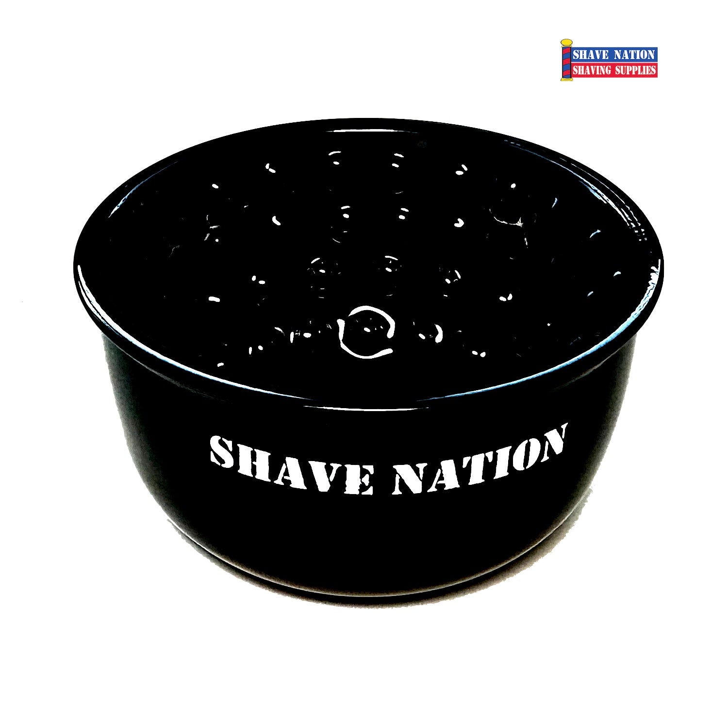 Shave Nation Bumpy Palm Bowl - Premium Shaving Soap Bowl for Men, Non-Slip Grip, Perfect for Wet Shaving & Beard Care - Ideal for Home, Barber Shop & Travel Use