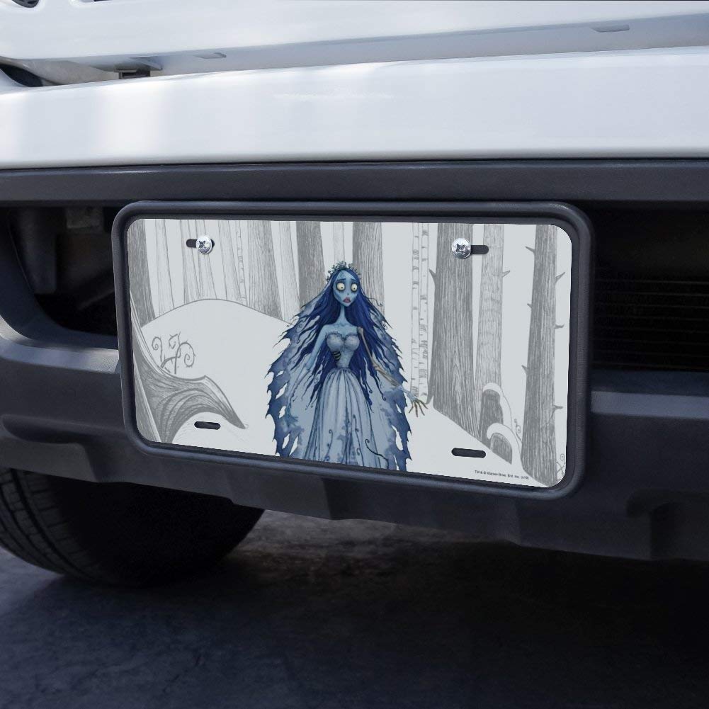 Corpse Bride Novelty Metal Vanity License Plate - Unique Car Accessory for Halloween & Gothic Decor - Perfect for Cars, Bedrooms & Themed Parties