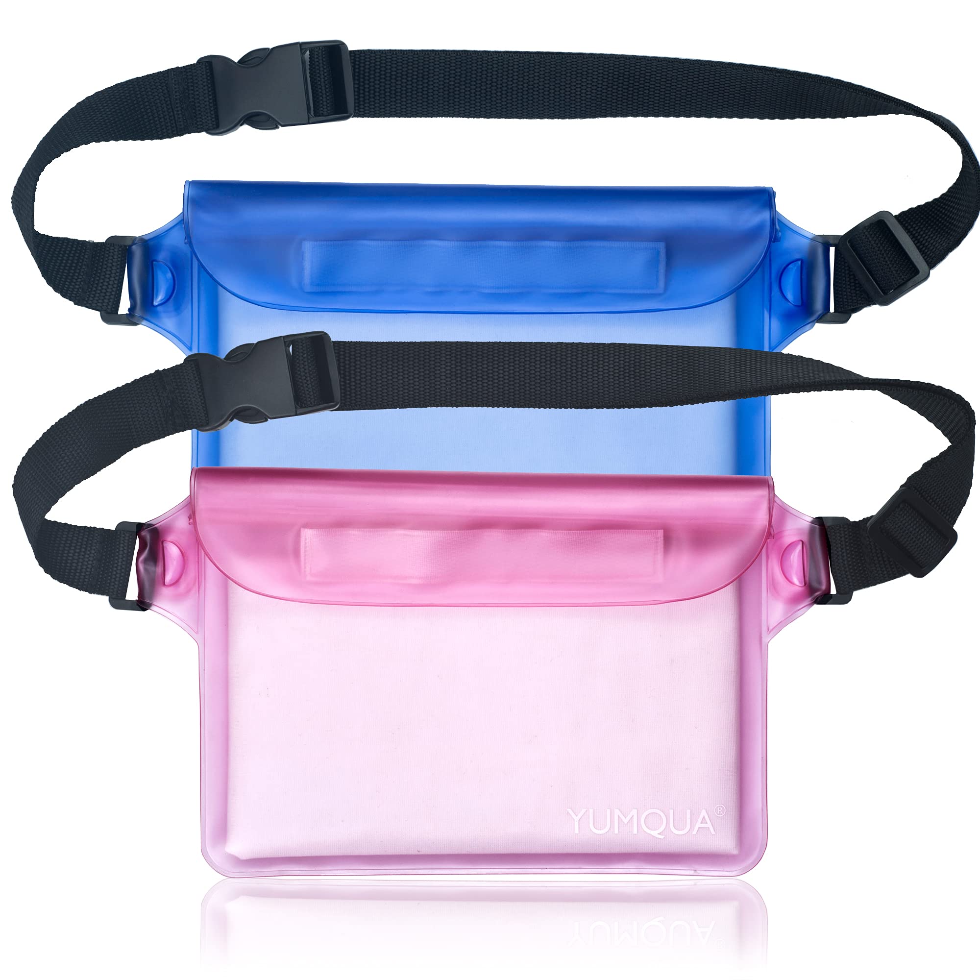 **YUMQUA 2 Pack Waterproof Waist Pouch – Dry Bag for Swimming, Kayaking, Fishing & Snorkeling – Secure Phone & Valuables – Ideal for Beach, Hiking & Water Sports**
