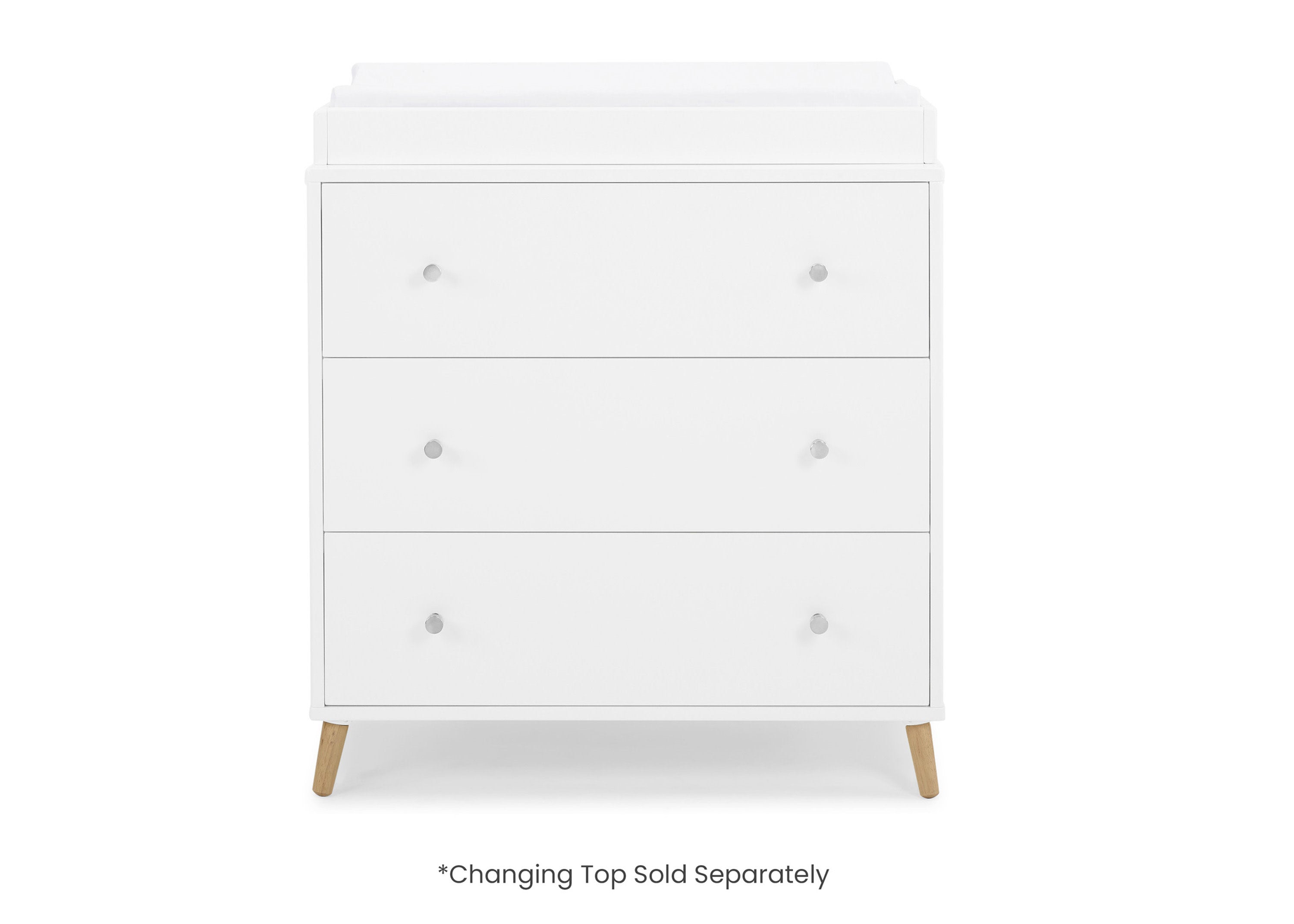 Jordan 3 Drawer Dresser - Modern Wooden Chest of Drawers for Bedroom & Nursery Storage - Perfect for Organizing Clothes, Toys, and Accessories