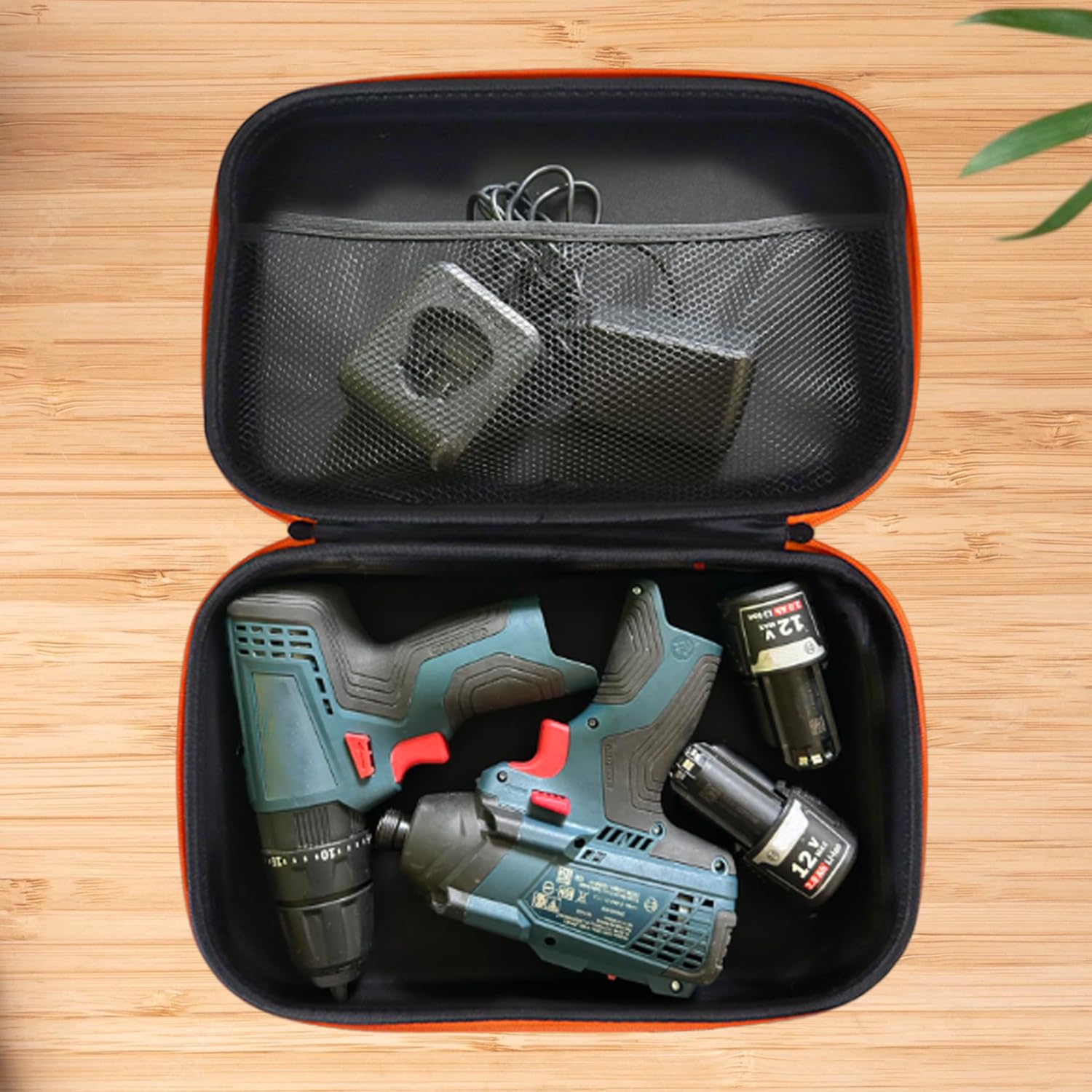 Durable 12.6x8.7 Inch Oxford Cloth Drill Tool Bag - Portable Electric Grinder Storage Case with Handle & Zipper Pouch - Fits Drill, Pliers, Wrench, Screwdriver - Perfect for Electricians, DIY Projects & Workshop Organization