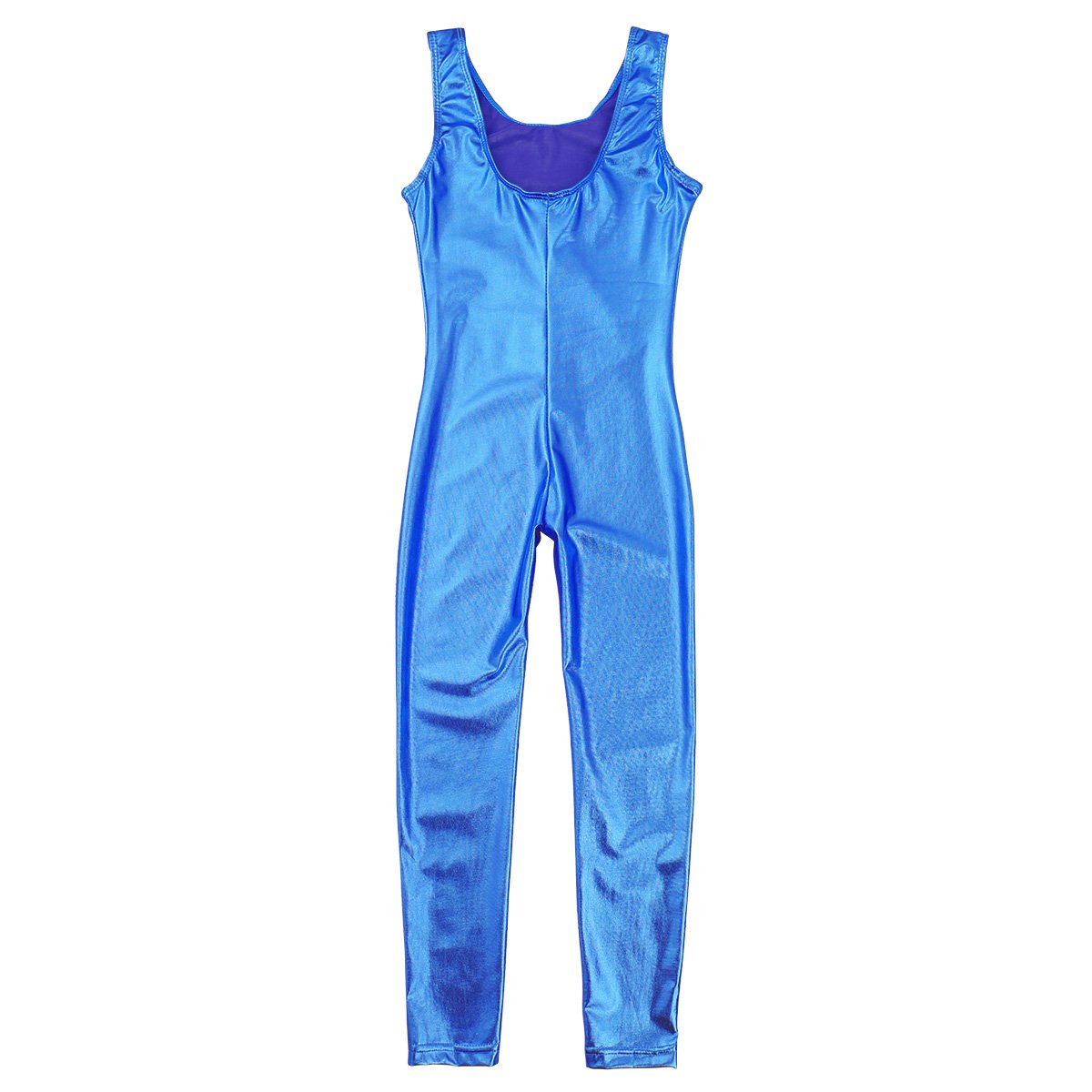Aislor Girls Sleeveless Shiny Metallic Leotard - Ballet Dance Gymnastics Jumpsuit for Kids - Stretchy Activewear for Performance & Practice - Perfect for Recitals, Competitions & Dance Classes