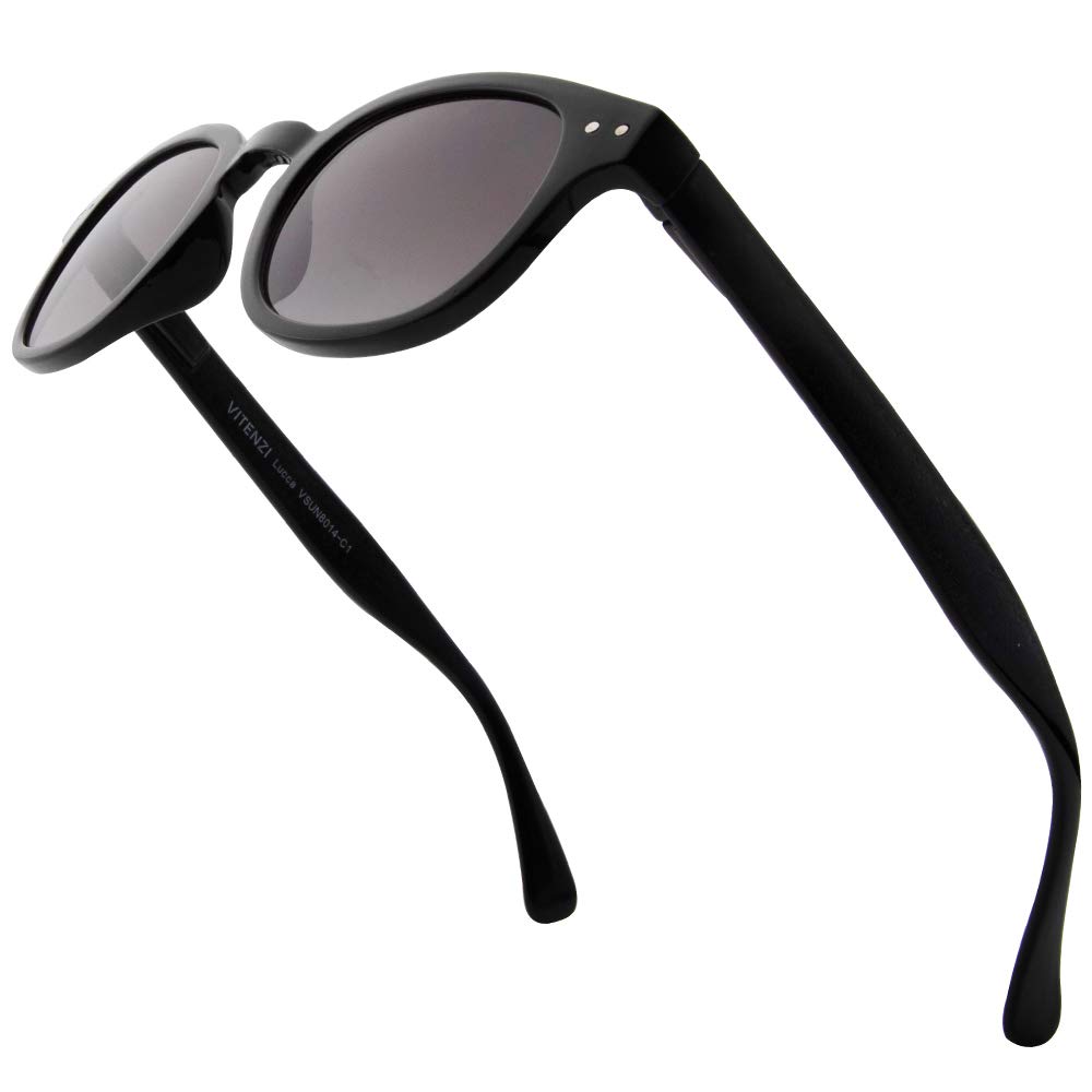 Trendy Retro Vintage Round Sunglasses for Men & Women - UV Protection Polarized Shades - VITENZI Lucca | Perfect for Beach, Driving & Outdoor Activities
