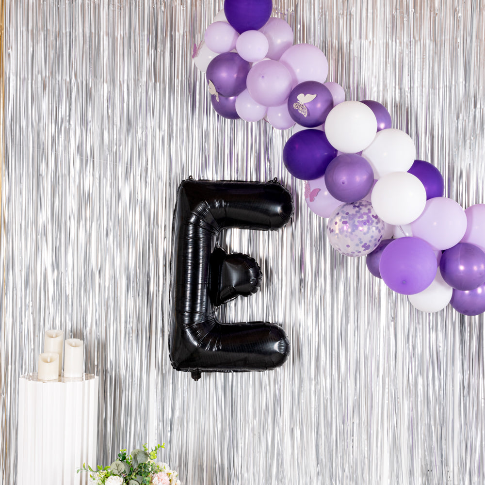 Balloonify Black Mylar Letter E Balloon - 40 Inch Large Foil Alphabet Balloon (1 Count) for Birthday Parties, Graduation Decorations & Photo Backdrops