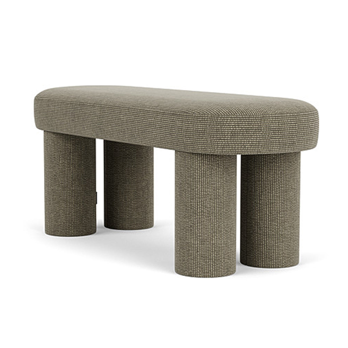 Charlie Velvet Bench - Luxurious Velvet Upholstered Bench with Sturdy Wooden Legs for Living Room, Bedroom, or Entryway Decor
