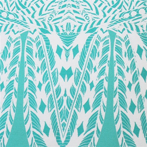 Karalina Collection Partridge Stamp Turquoise Decorative Throw Pillow 20x20 - Soft Accent Cushion for Sofa, Bed & Home Décor